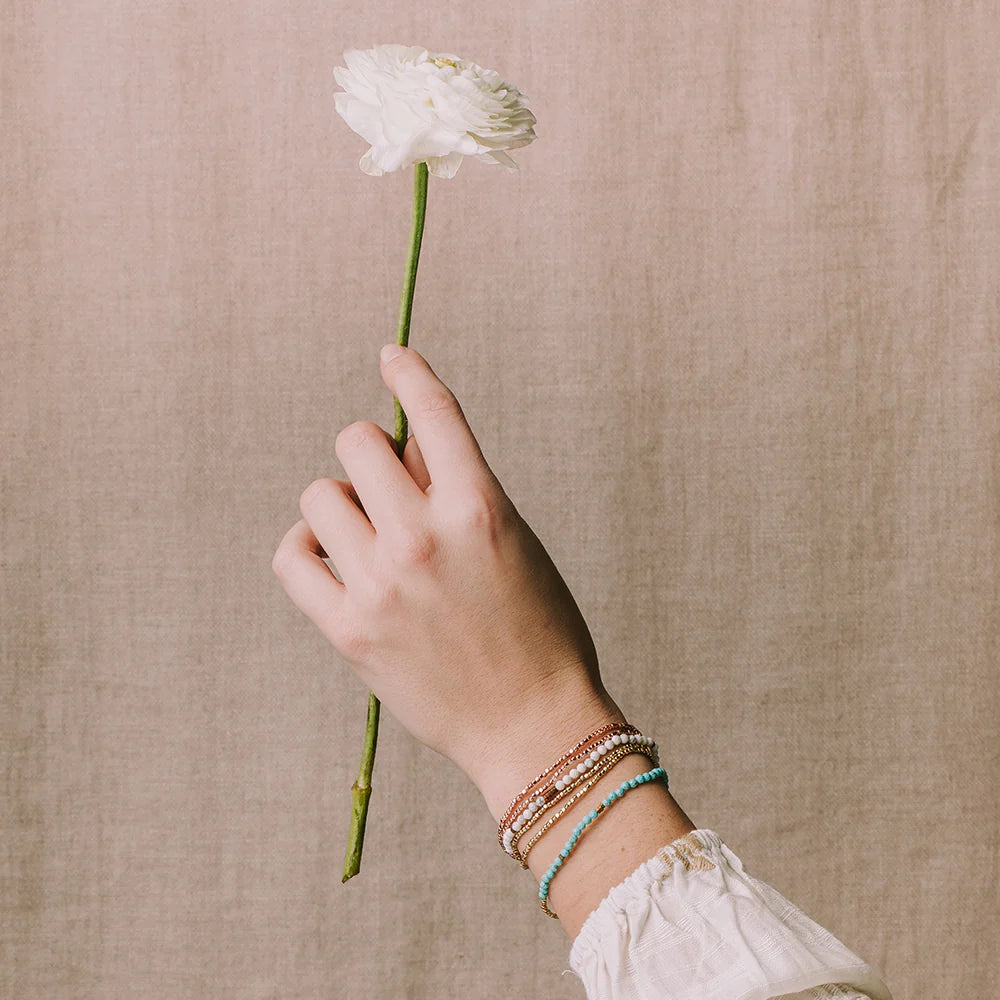 DELICATE STONE BRACELET/NECKLACE TURQUOISE - STONE OF THE SKY