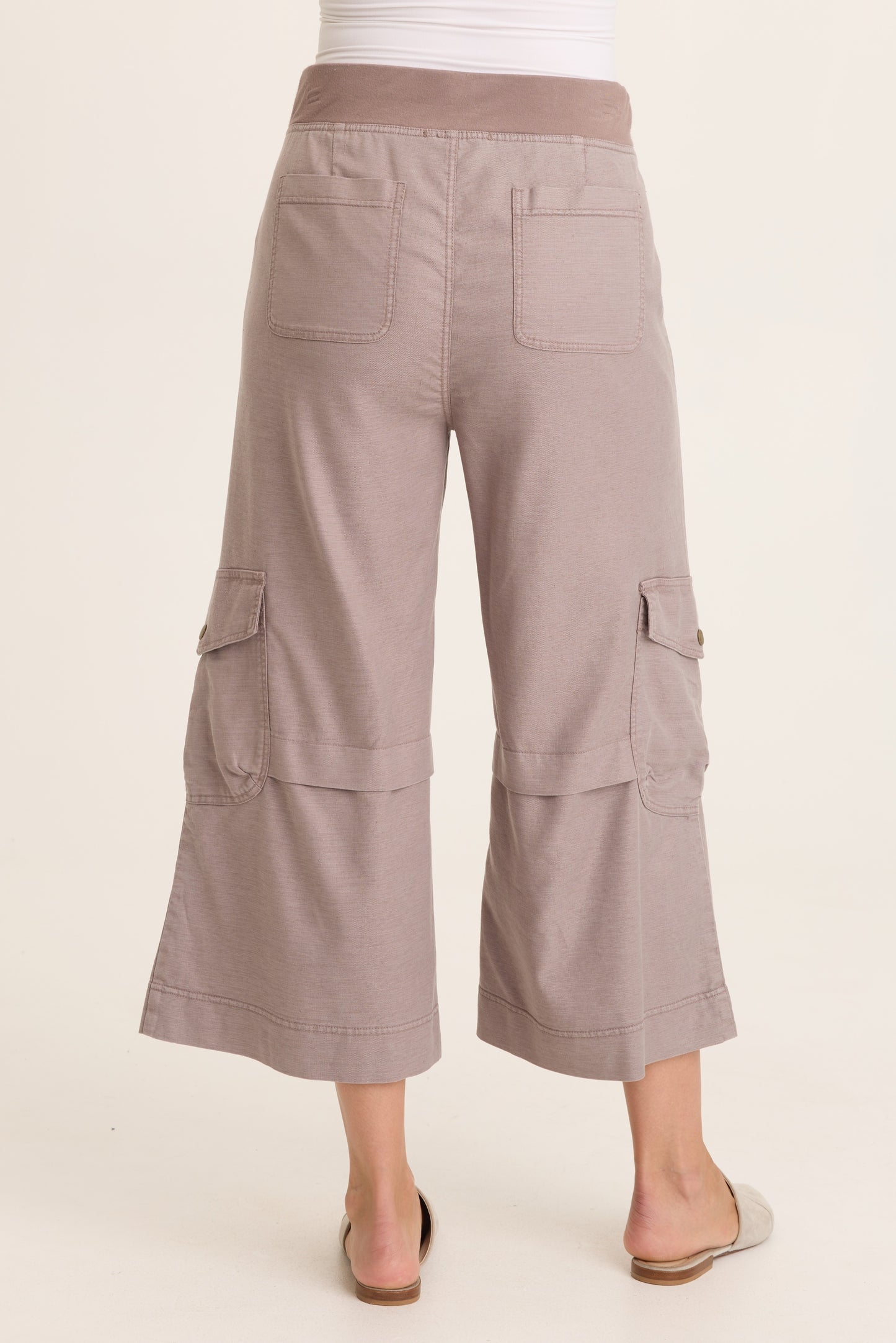 Rosalina Twill Gaucho Crop Pants by XCVI