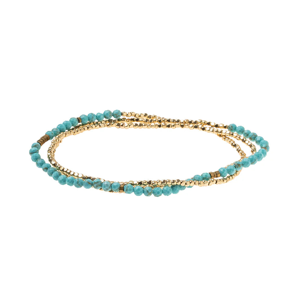 DELICATE STONE BRACELET/NECKLACE TURQUOISE - STONE OF THE SKY