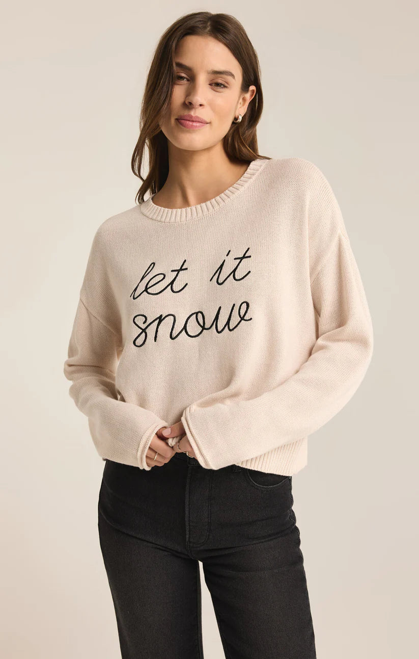 Z SUPPLY SIENNA SWEATER - LET IT SNOW