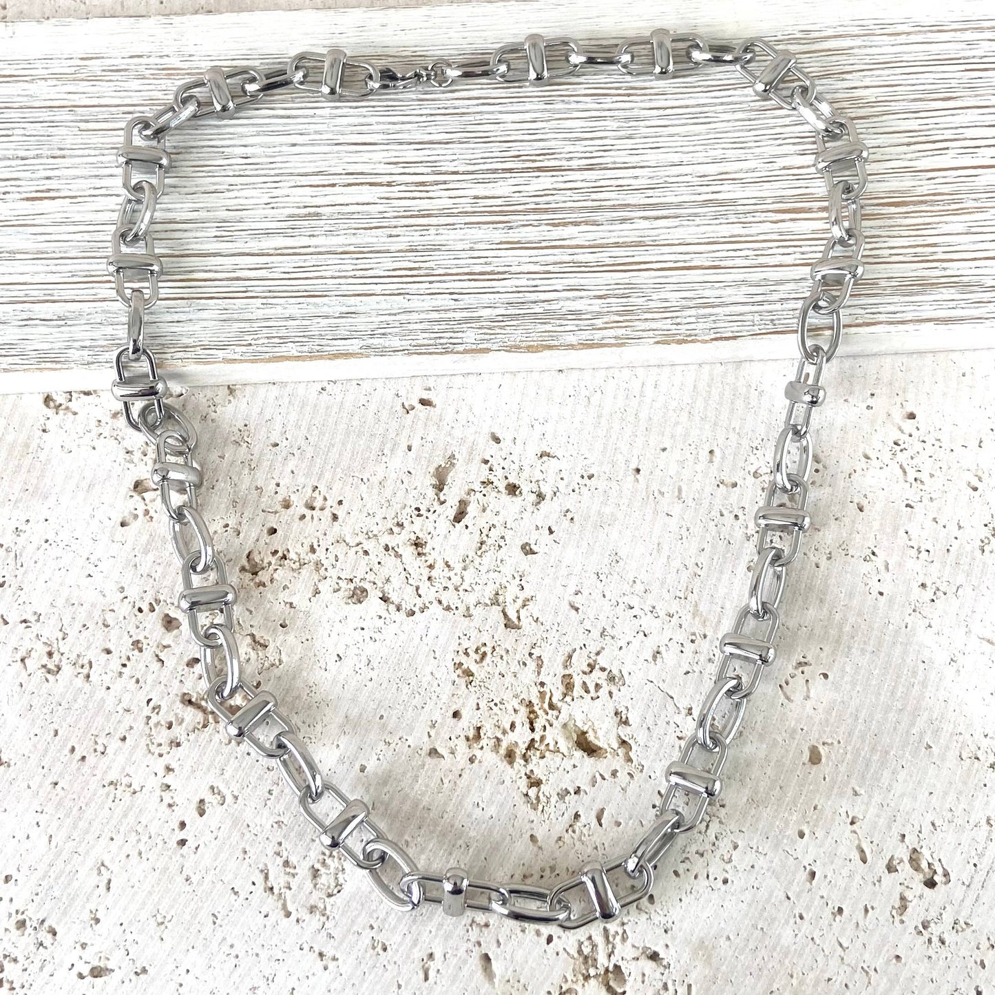 Equestrian Linked Chain Layering Necklace