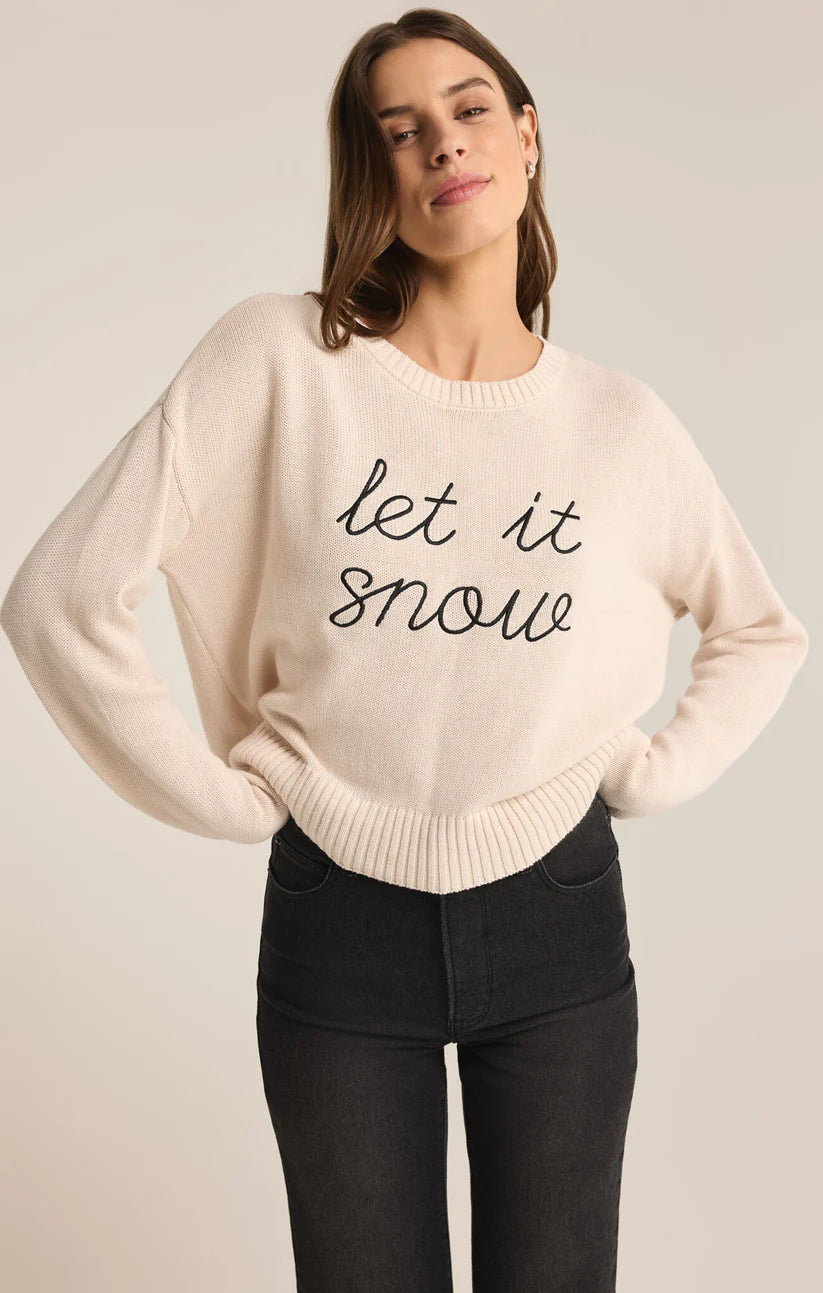 Z SUPPLY SIENNA SWEATER - LET IT SNOW