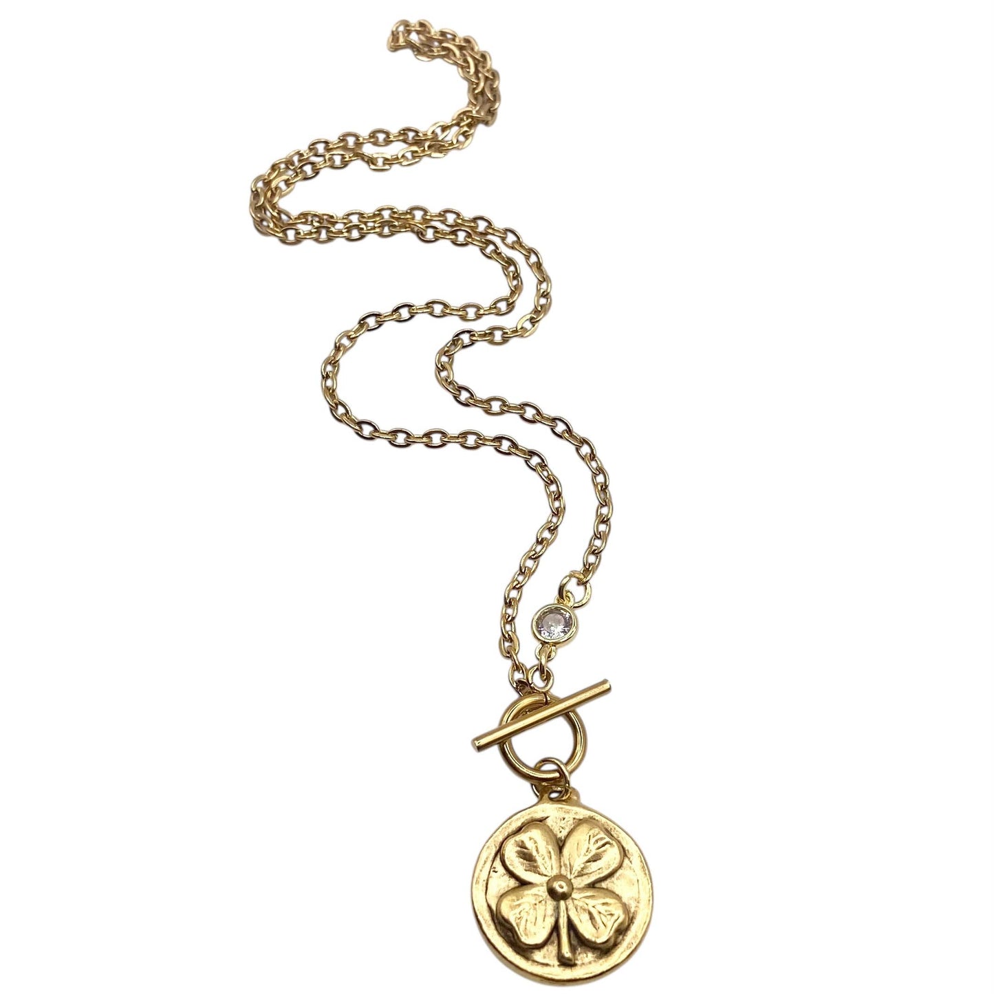 Claddagh & Clover Medallion Necklace