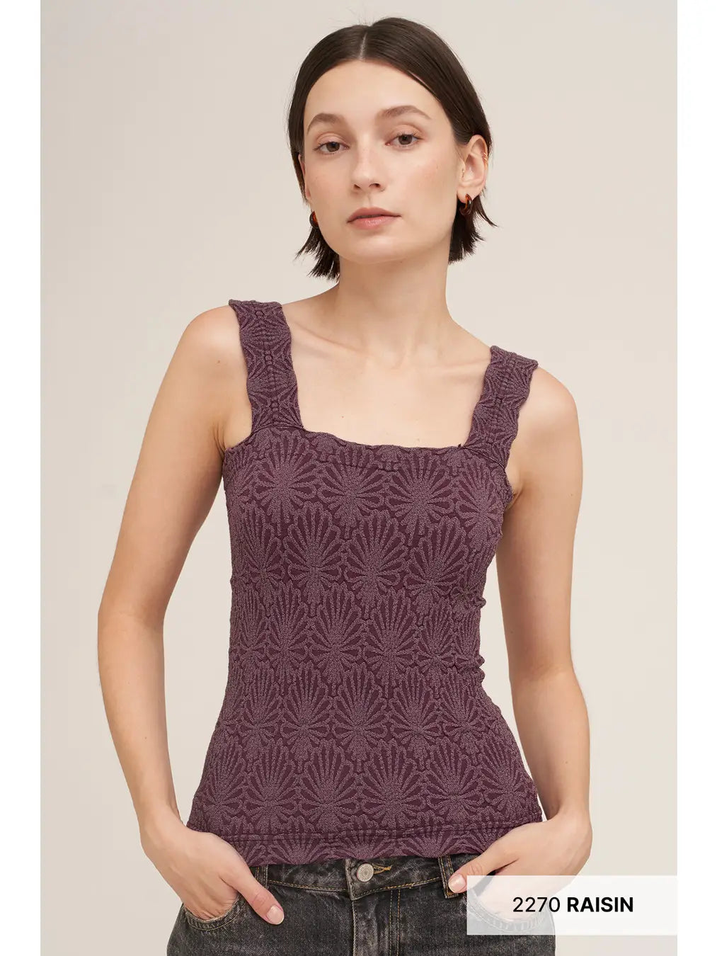 Lace Textured Square Top