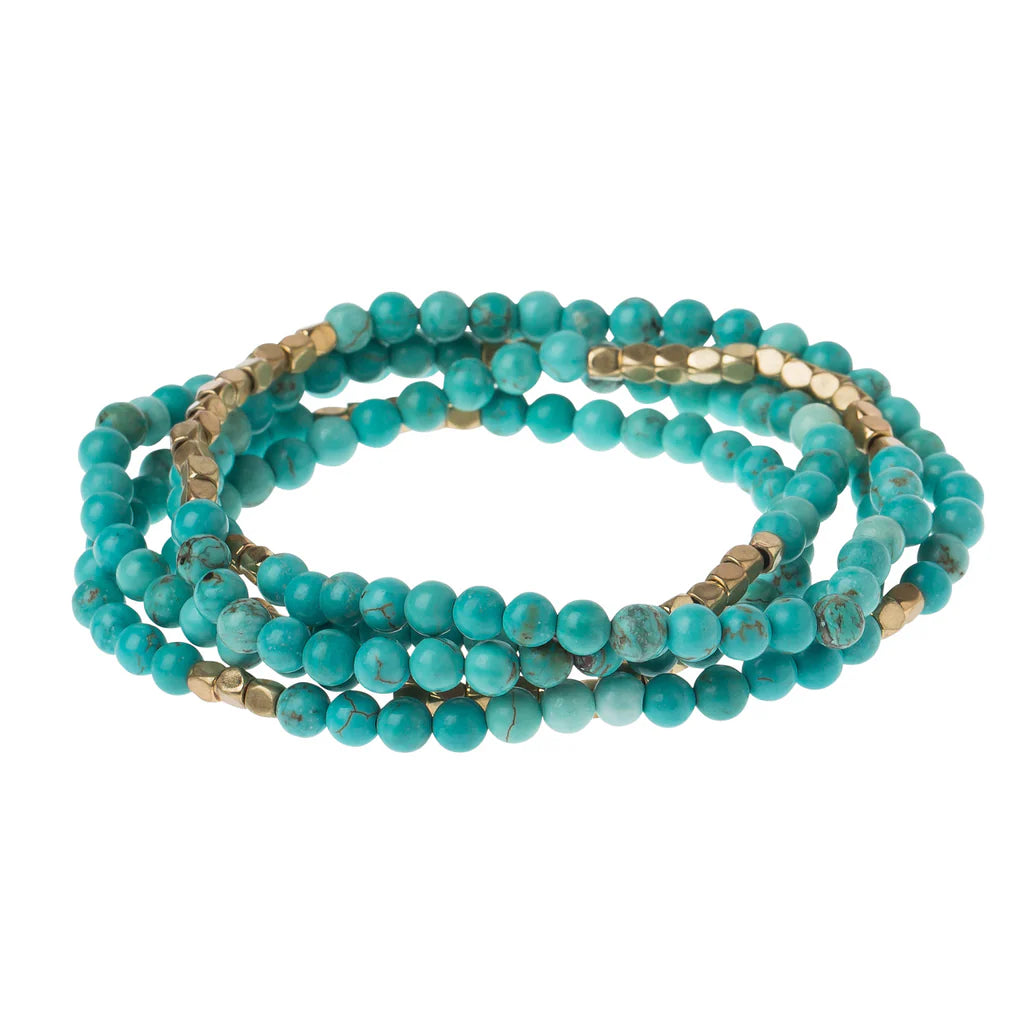 STONE WRAP TURQUOISE/GOLD - STONE OF THE SKY