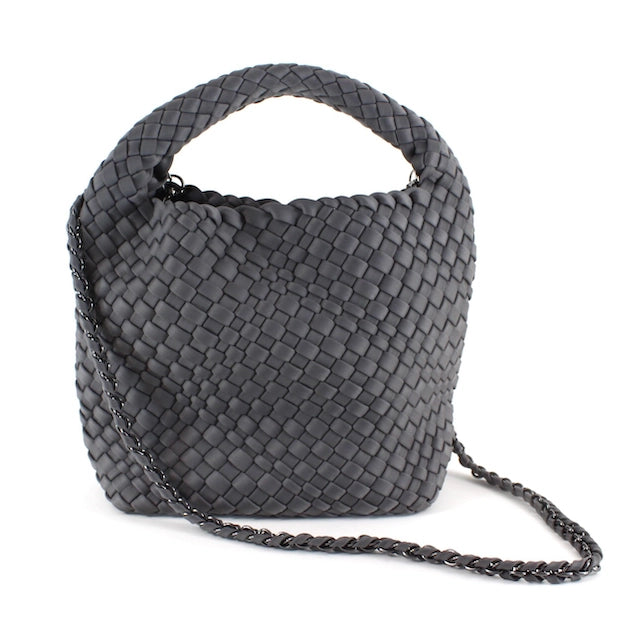 Mini Nylon Woven Crossbody Bag W/Cosmetic Pouch
