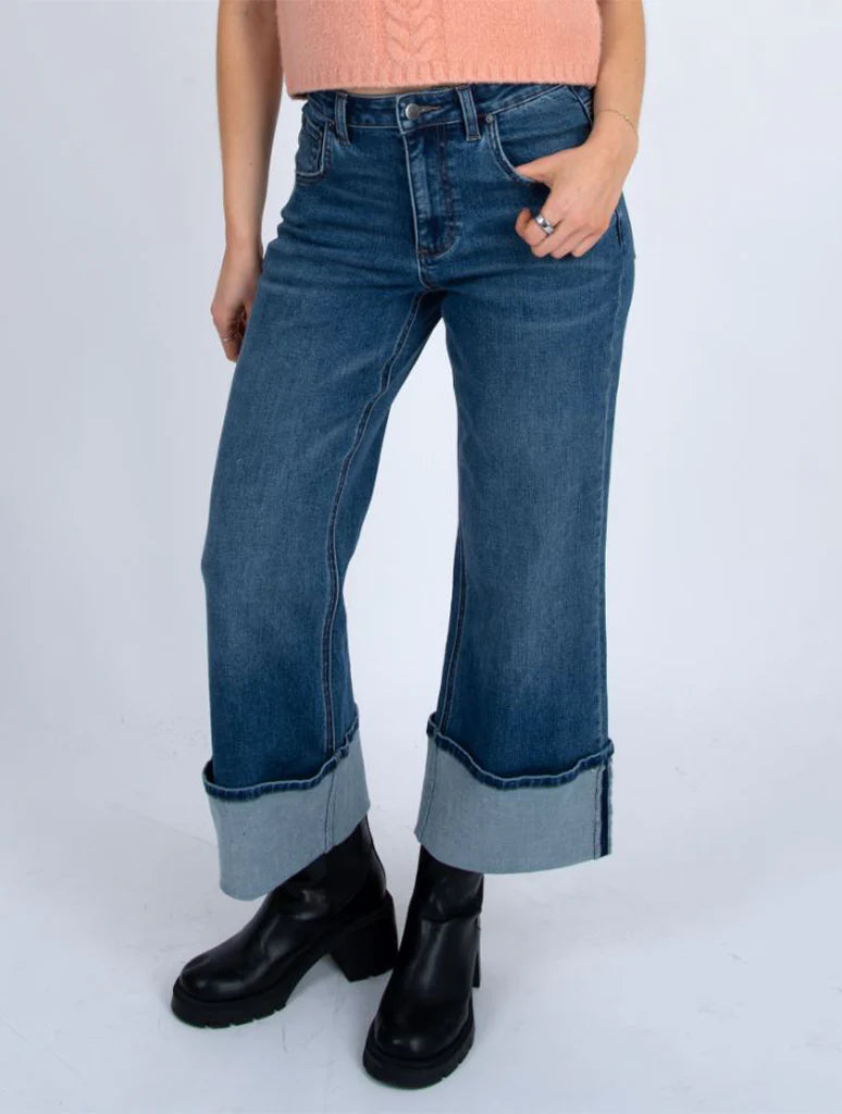 Carla Stretch Denim Cuffed Jeans