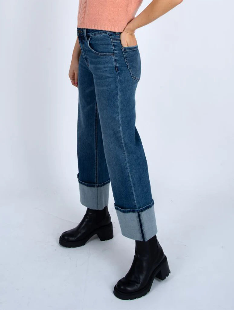 Carla Stretch Denim Cuffed Jeans