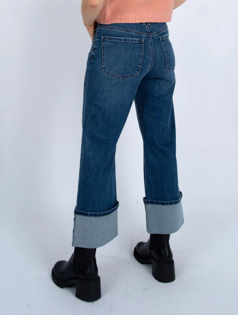 Carla Stretch Denim Cuffed Jeans