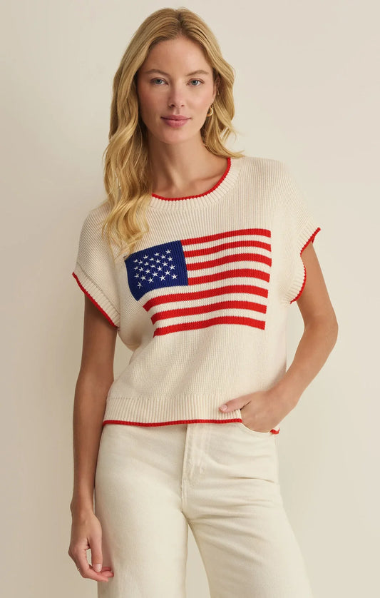 Z SUPPLY Sleeveless Patriotic Sweater