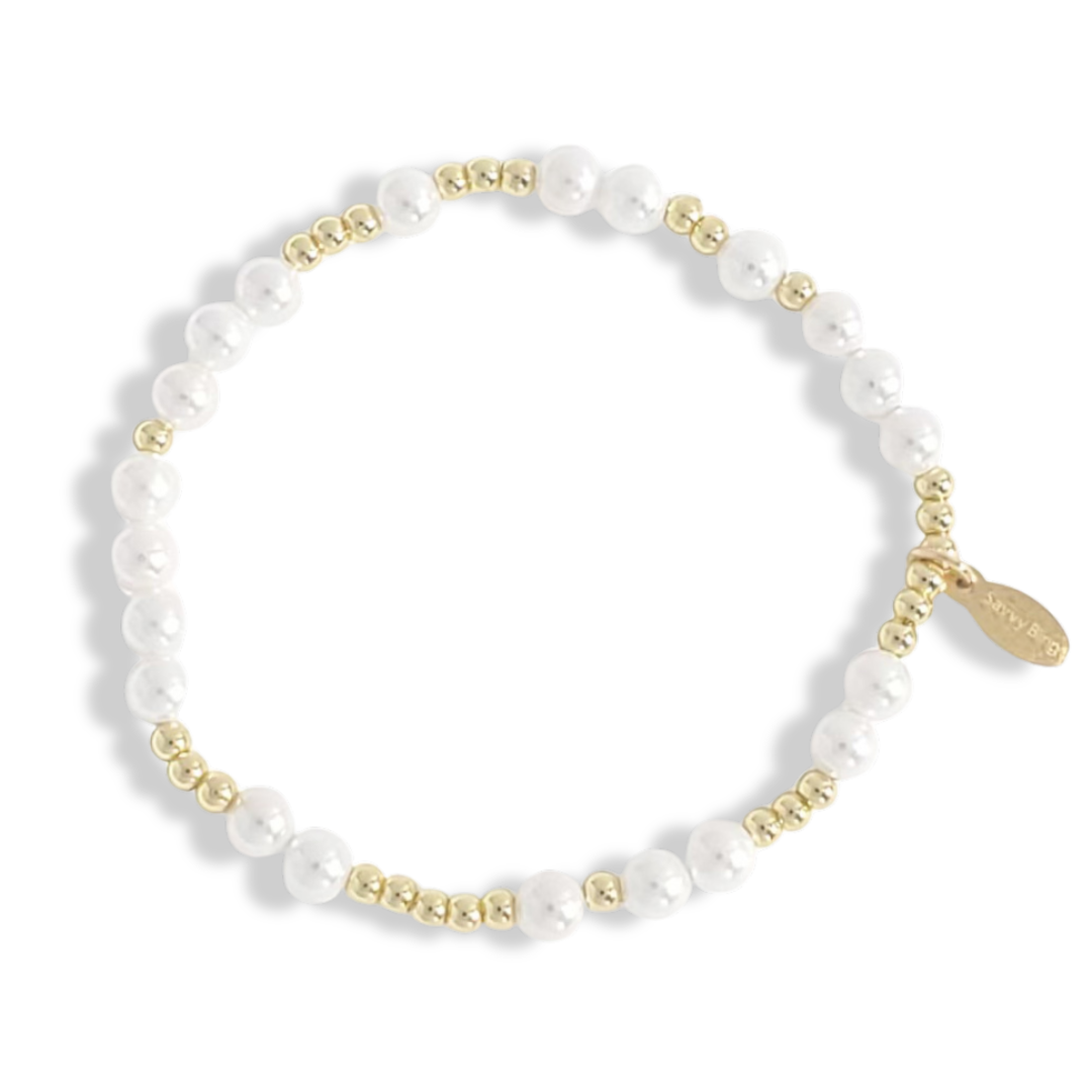 PEARL AND GOLD BEADED BRACELETS
