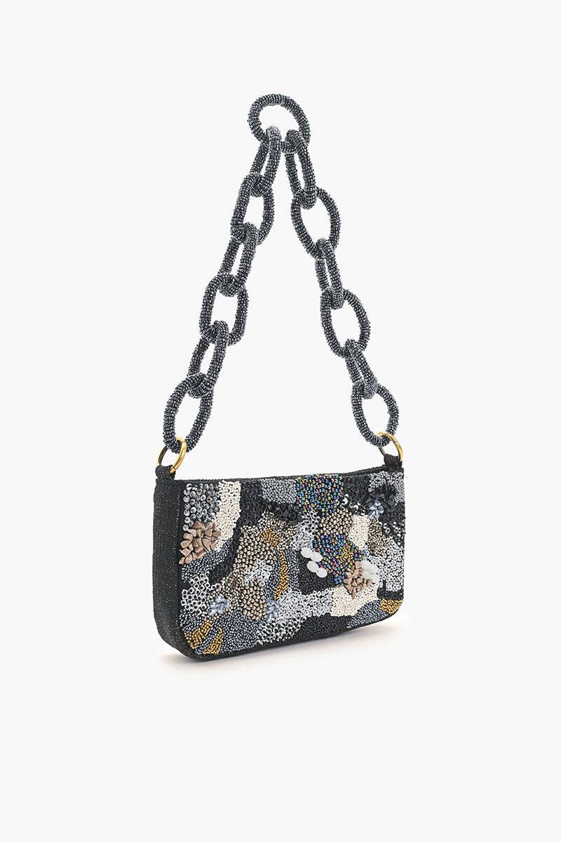 DARK KNIGHT DAZZLE BEADED SHOULDER BAG