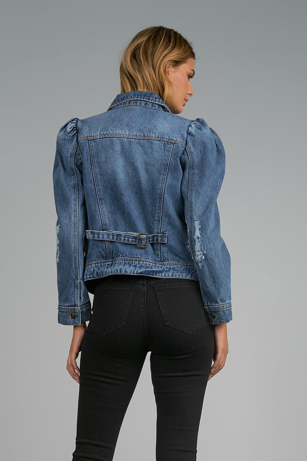 Puffed sleeve hotsell jean jacket