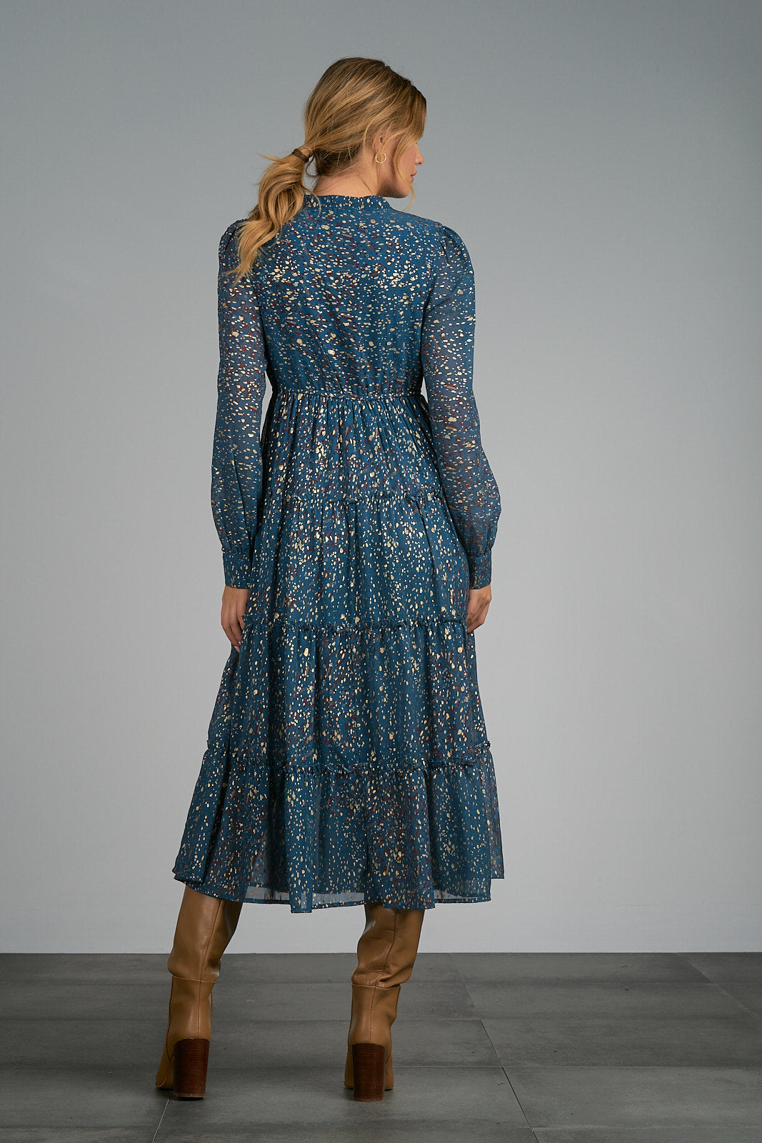 Sapphire Print Midi Dress