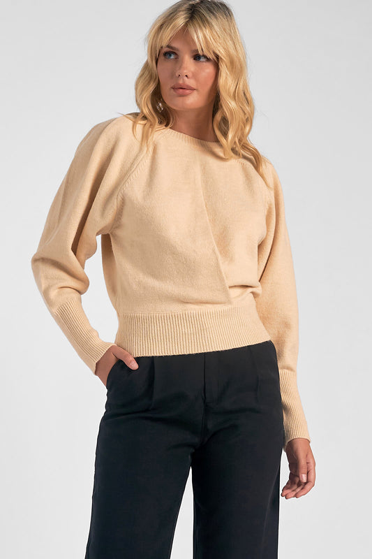 PLEAT FRONT SWEATER
