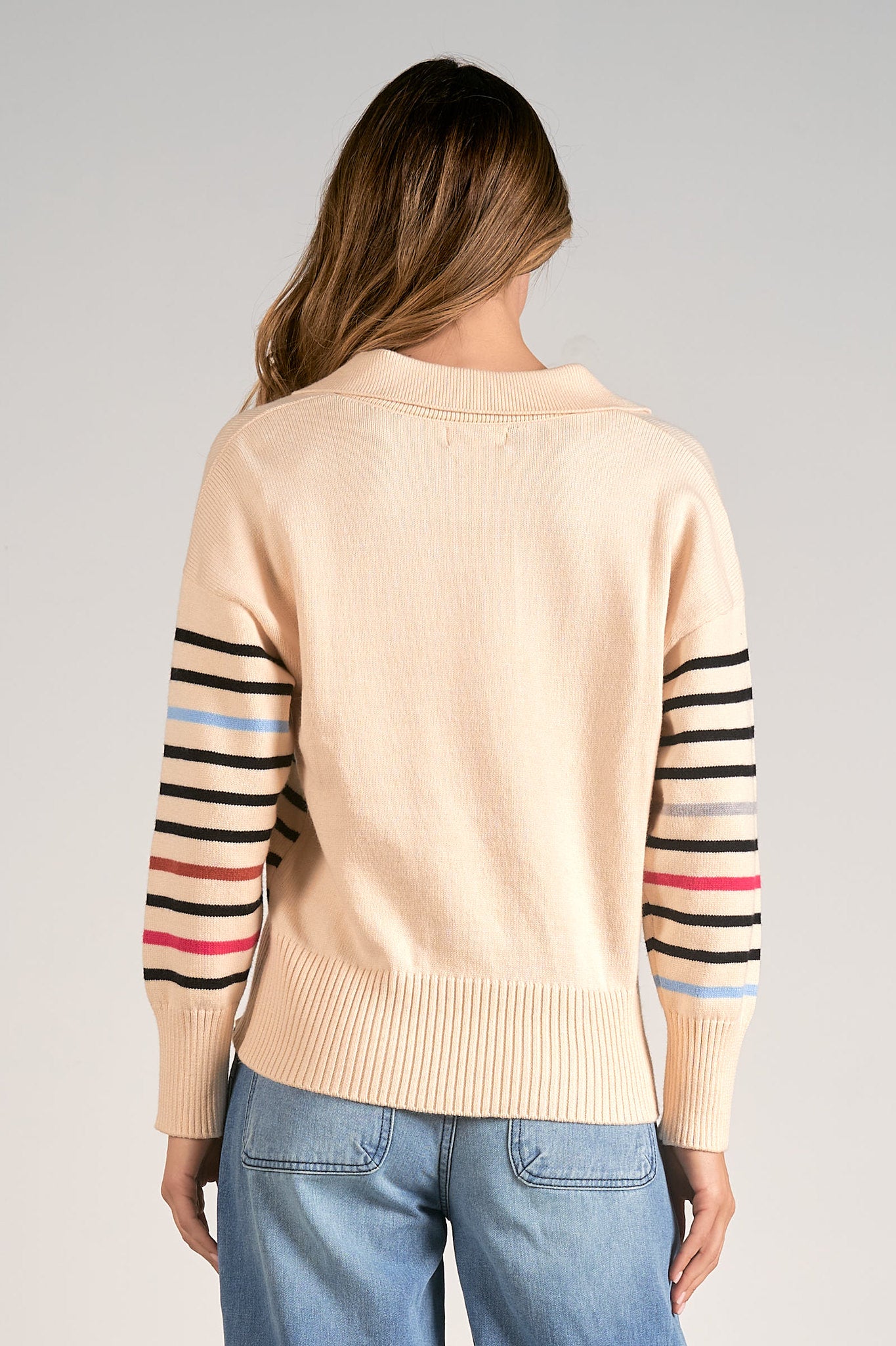 Stripes Collared Sweater