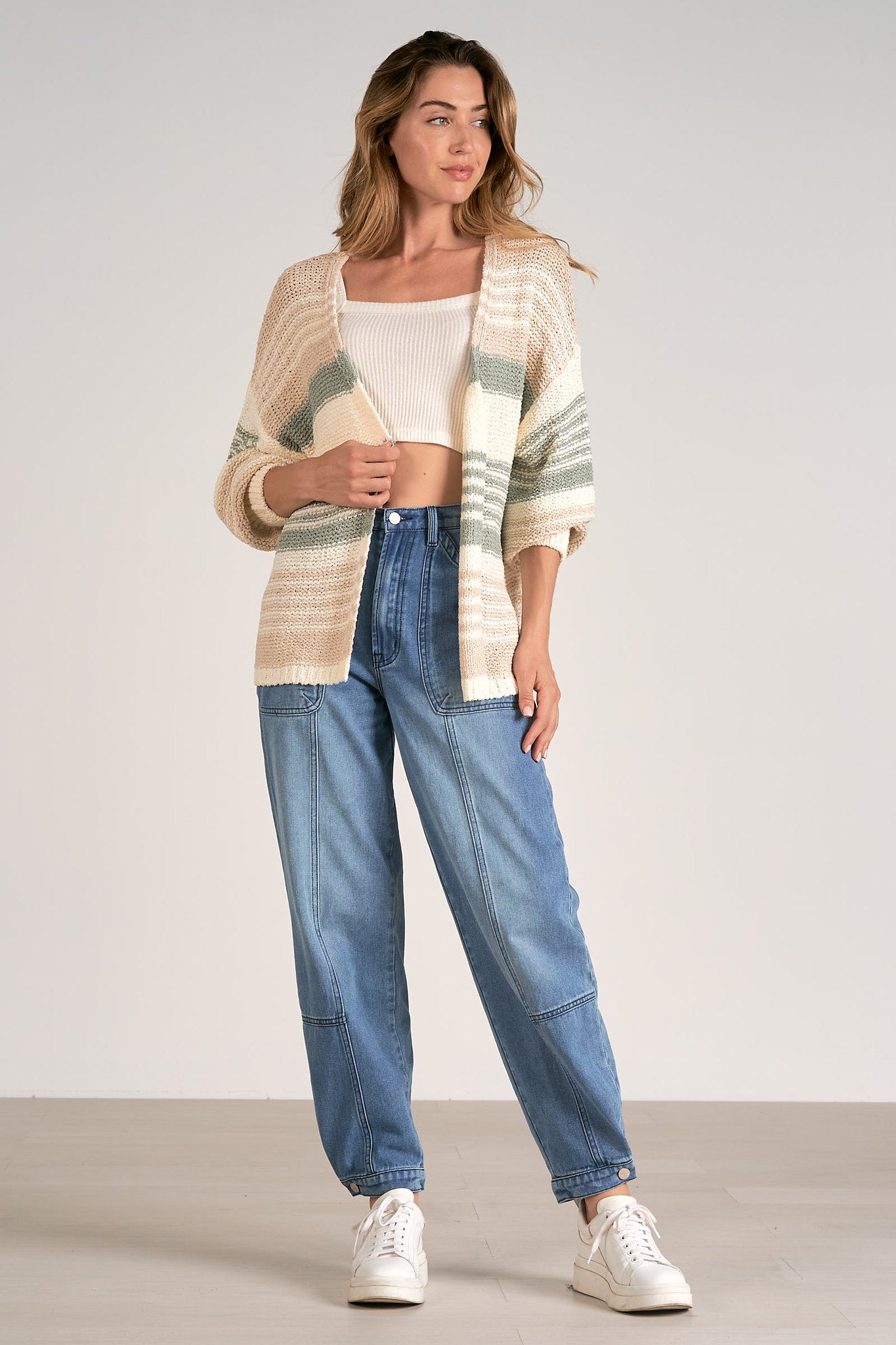 Sage Stripe Cardigan