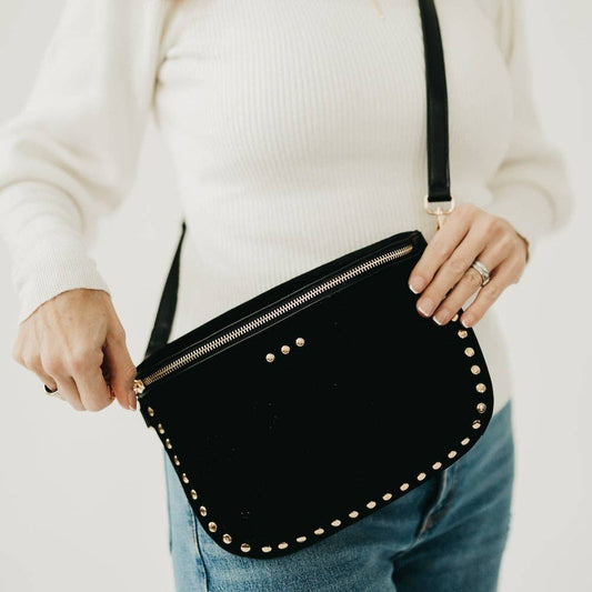Sabrina Studded Faux Suede Bum Bag