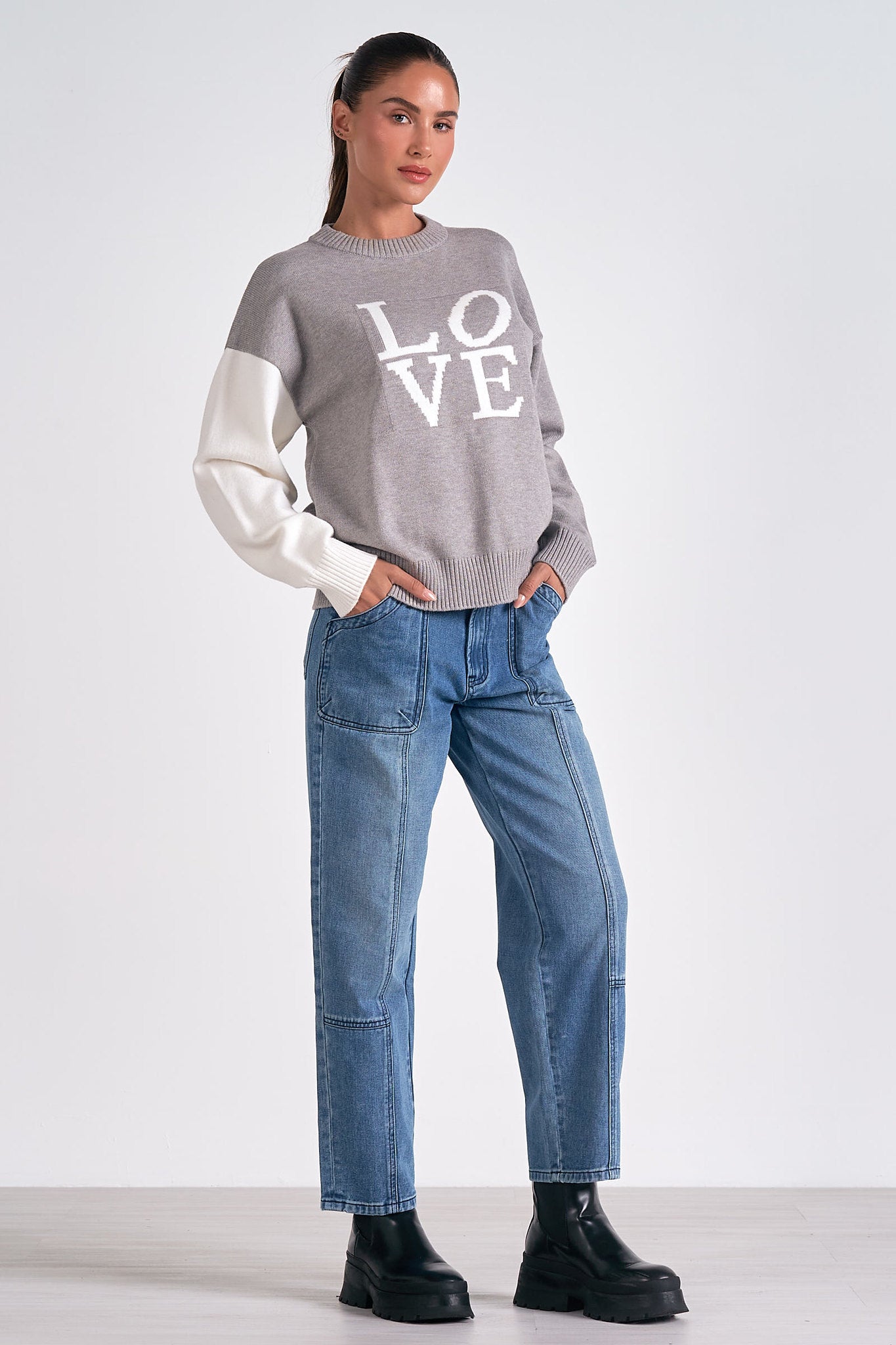 COLORBLOCK LOVE SWEATER