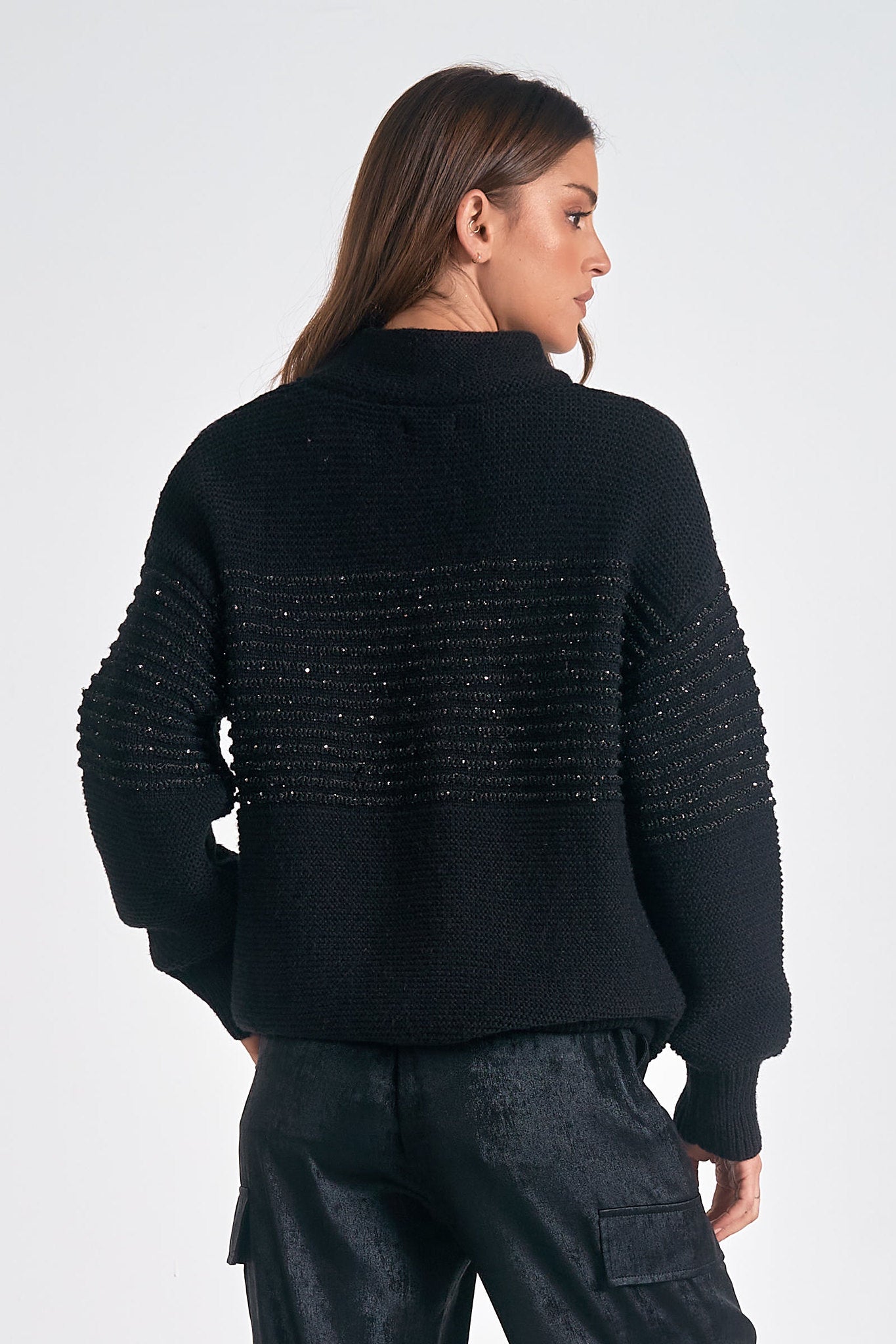 MOCKNECK SEQUIN SWEATER