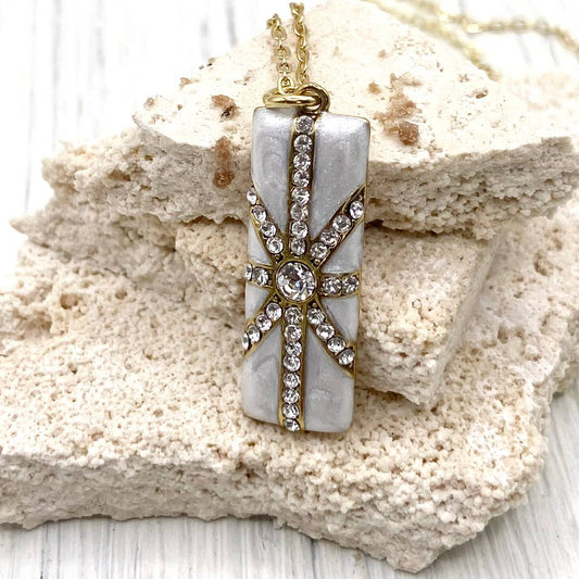 Starburst Bar Pendant Necklace