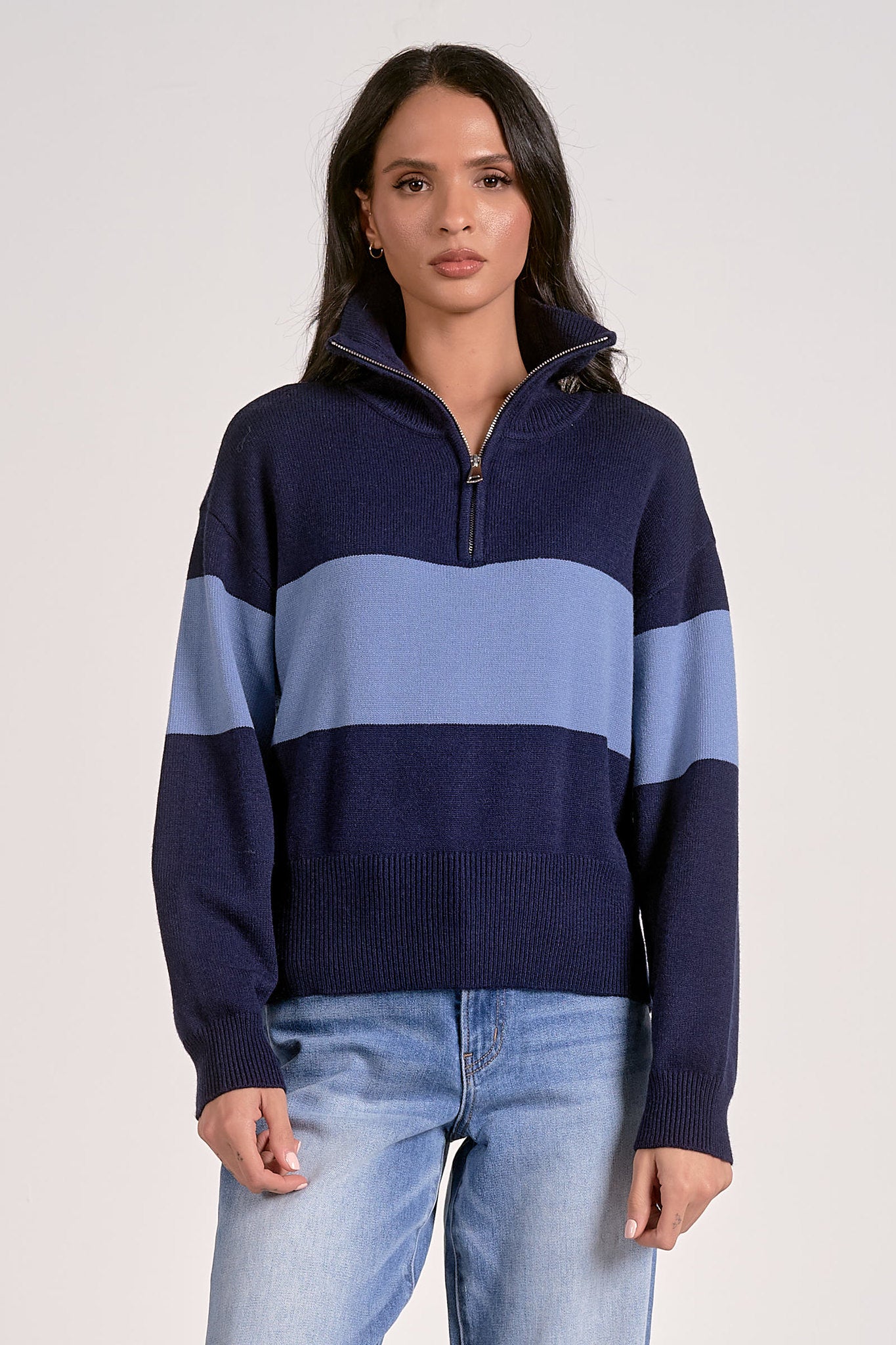 Suki Sweater - Blue Stripe
