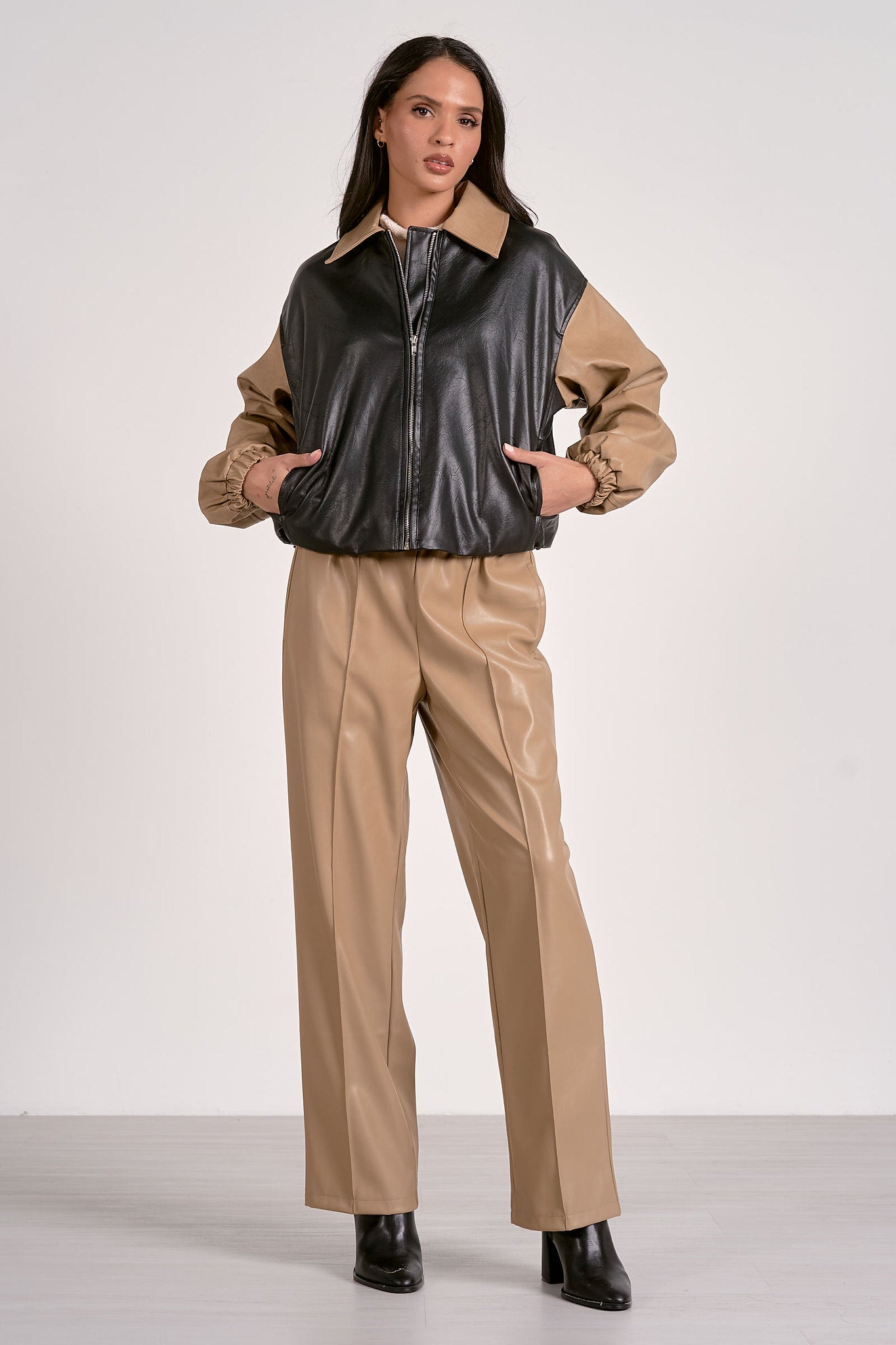 Color Block Bomber Jacket