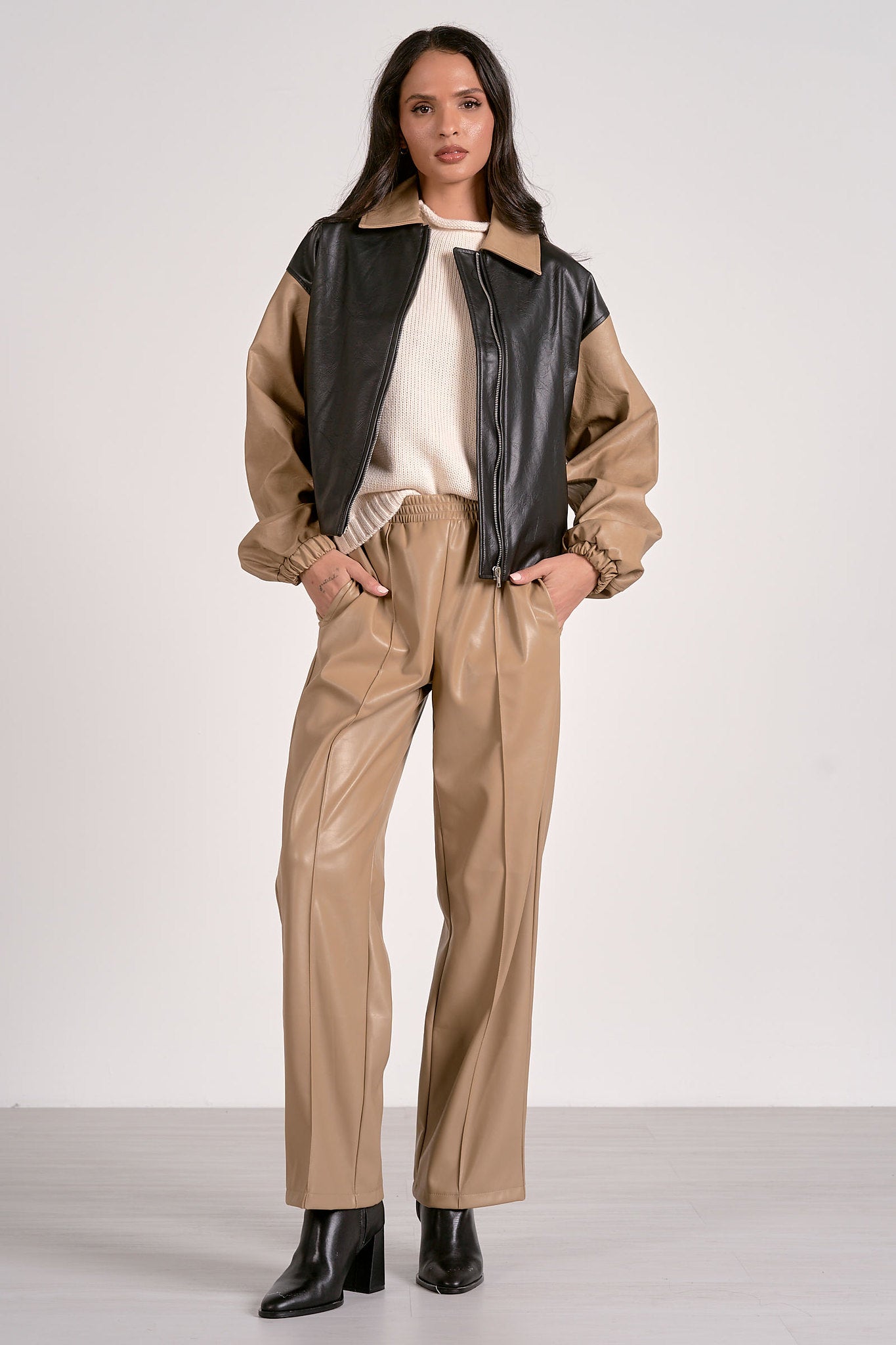 Color Block Bomber Jacket