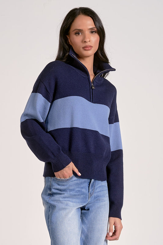 Suki Sweater - Blue Stripe