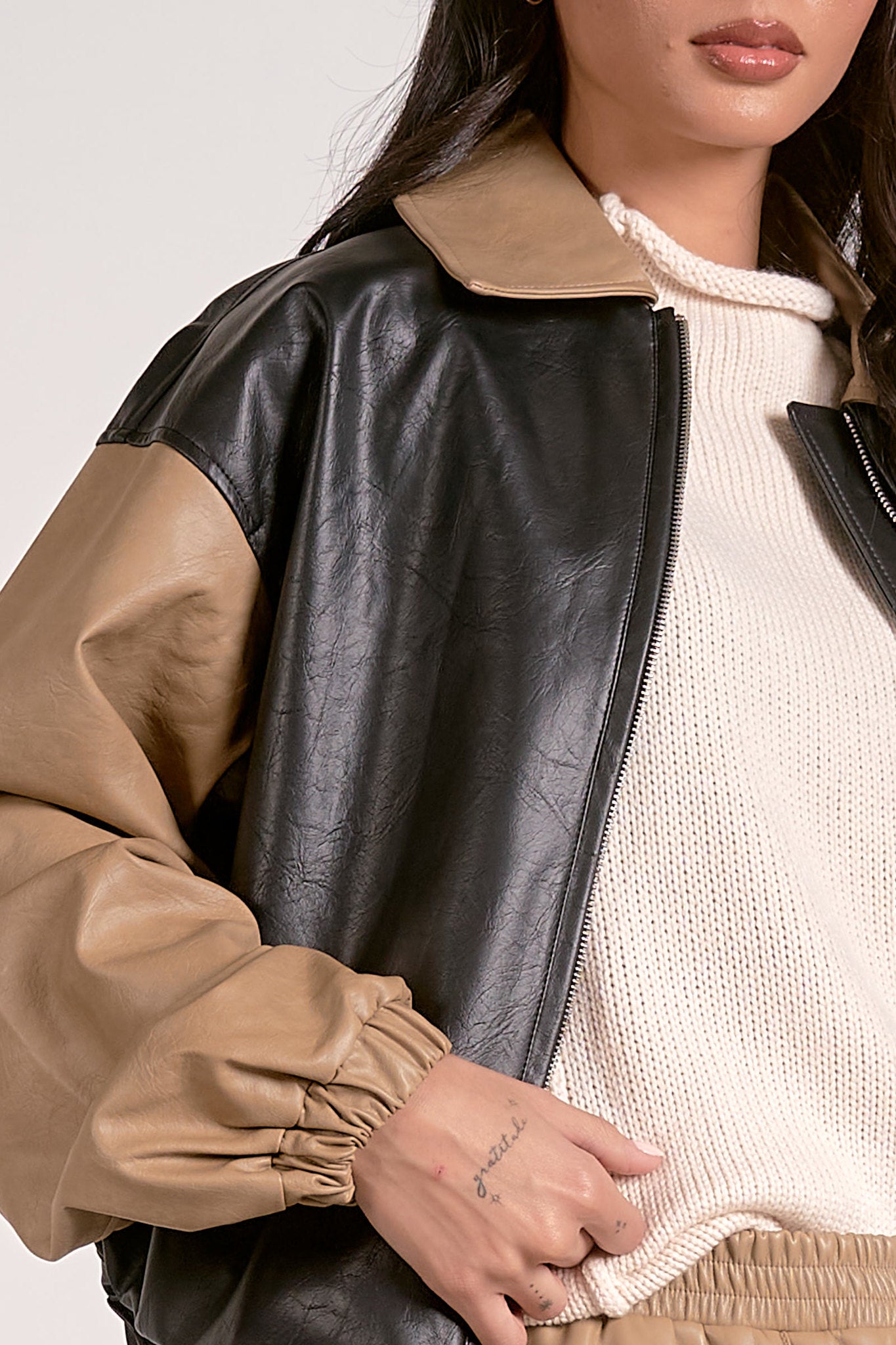 Color Block Bomber Jacket