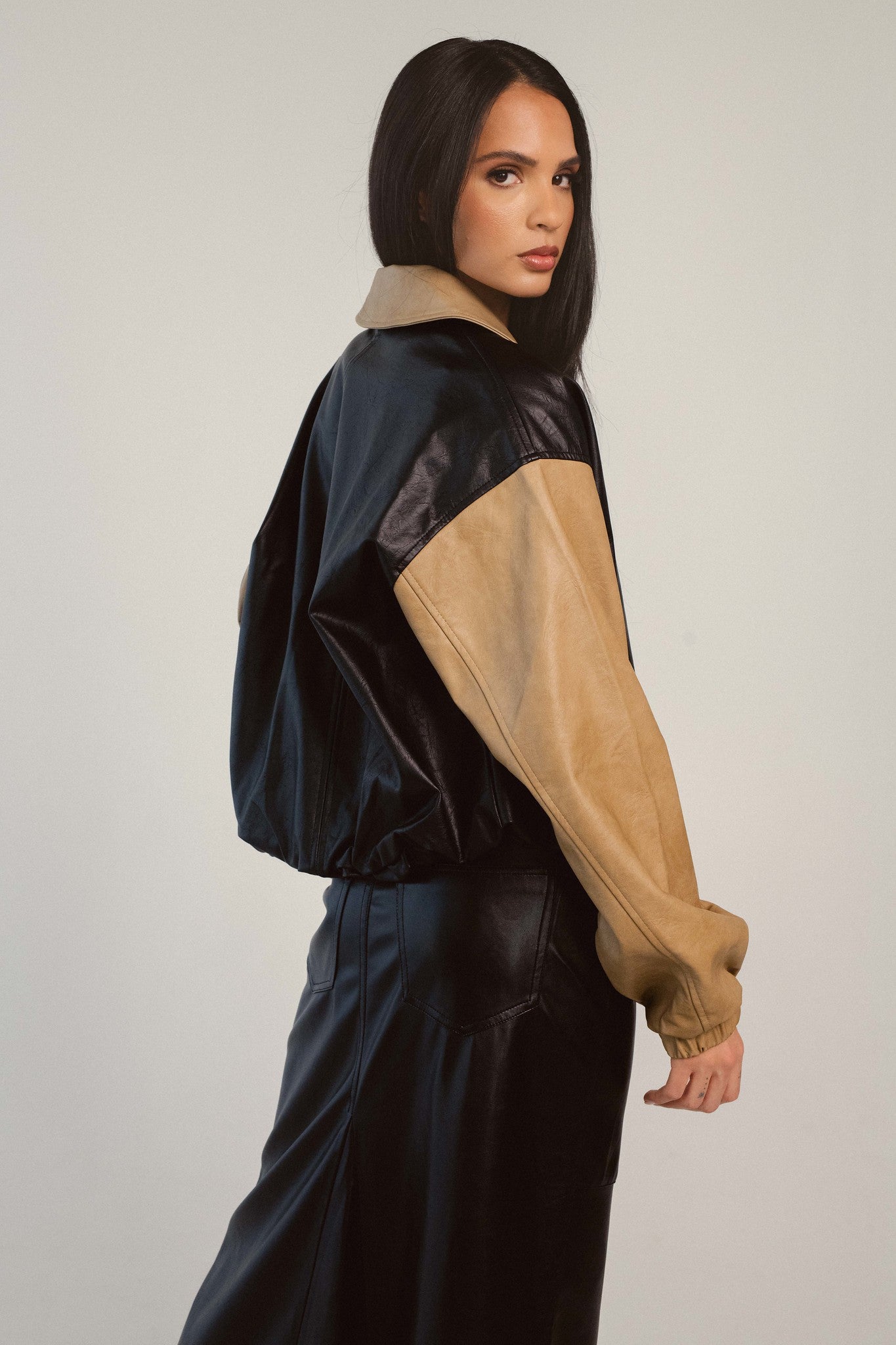 Color Block Bomber Jacket