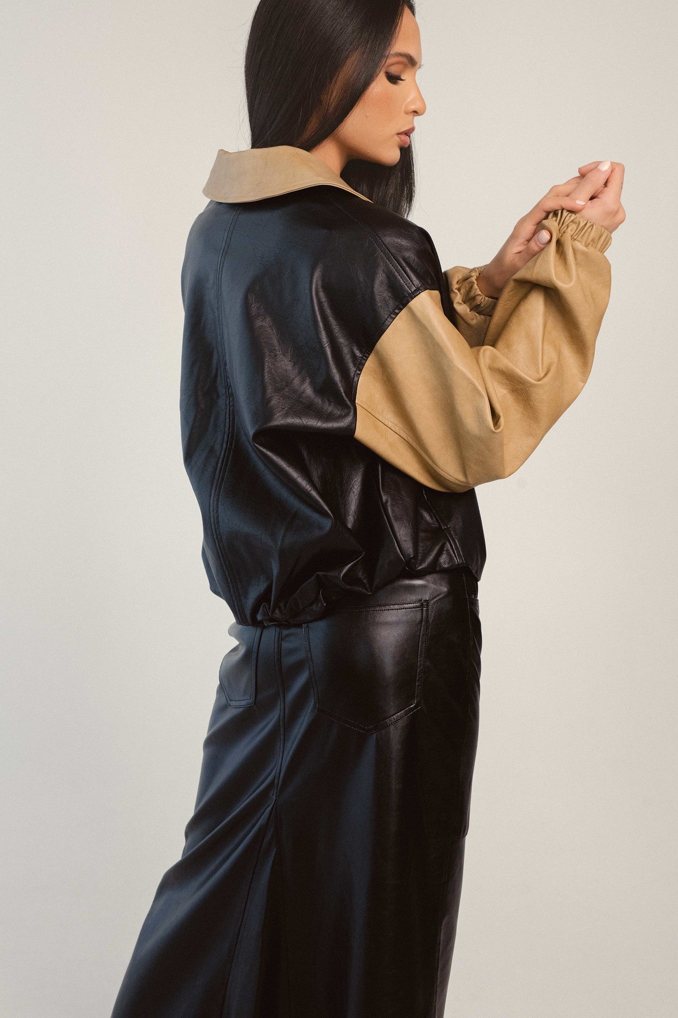 Color Block Bomber Jacket