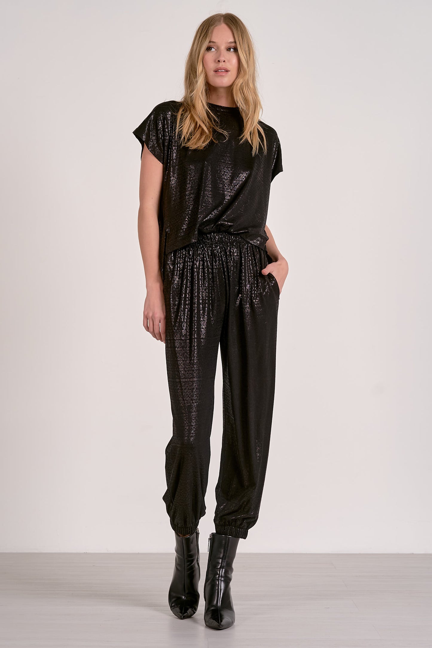 Metallic Texture Jumpsuit