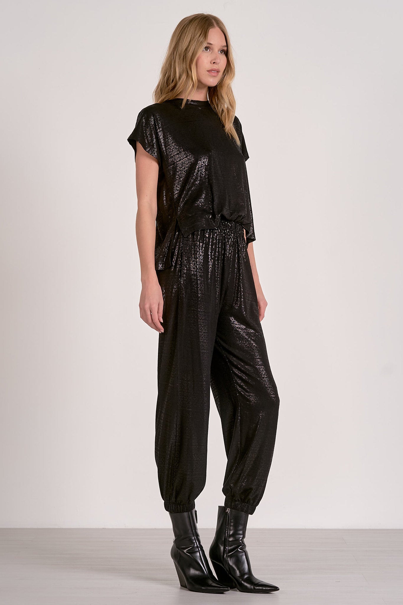Metallic Texture Jumpsuit