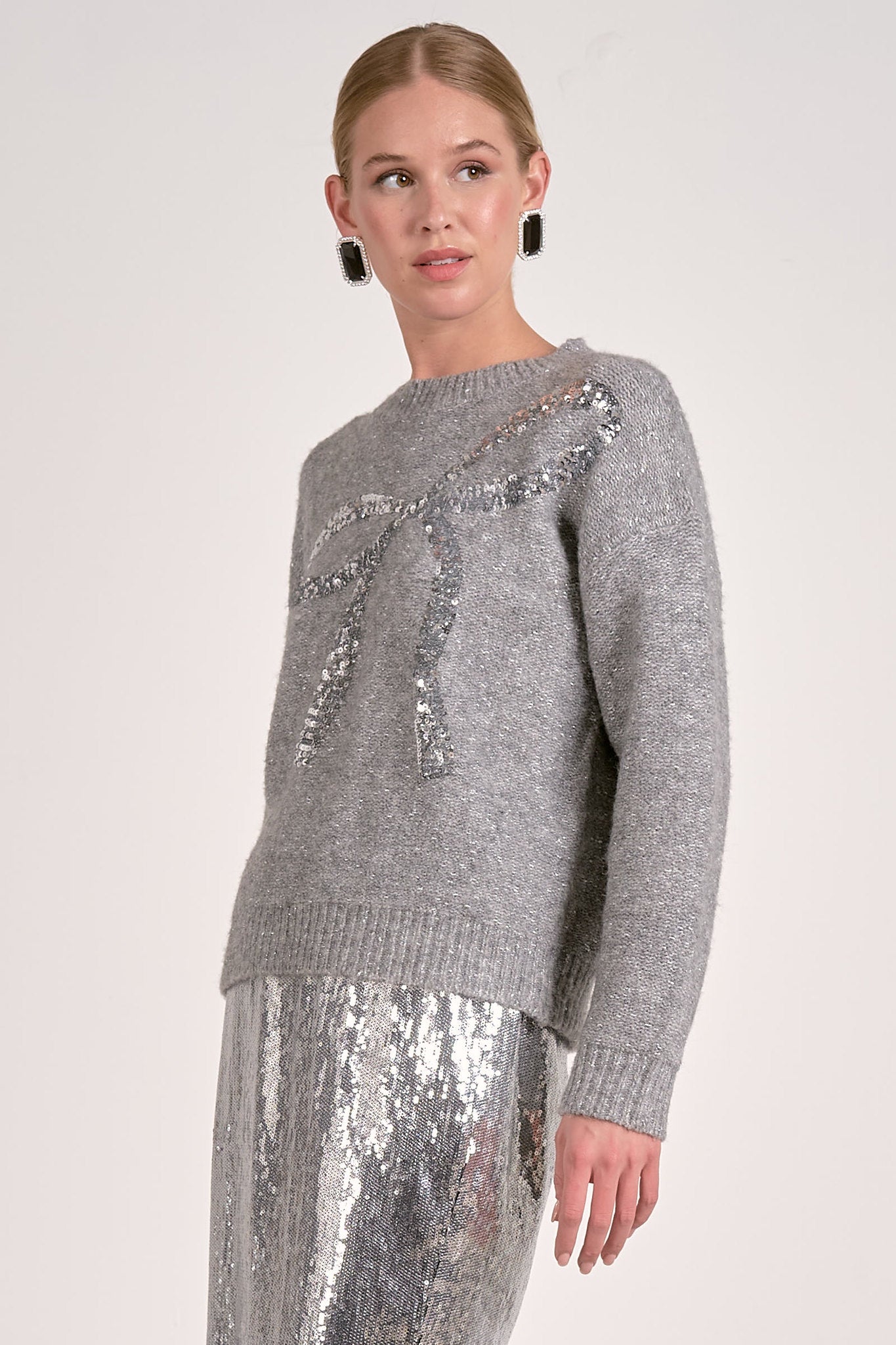 Elan Silver Bow Sweater