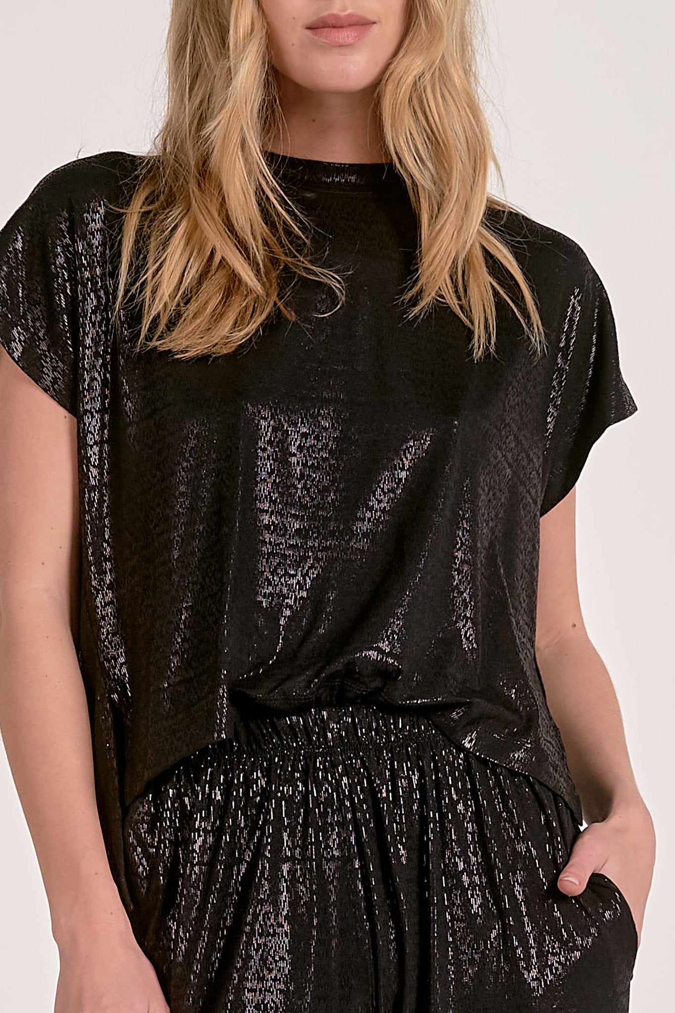 Metallic Texture Jumpsuit