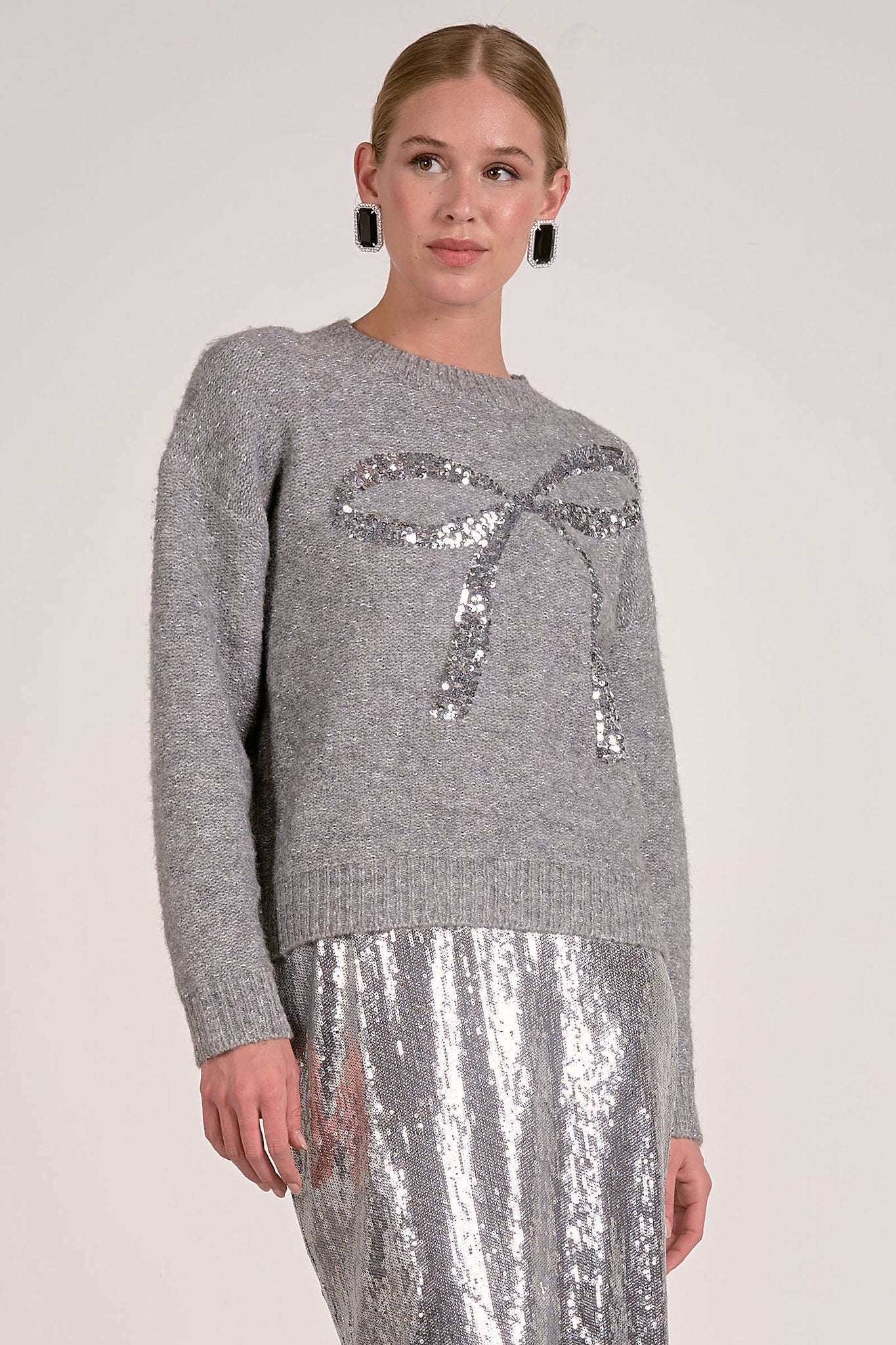 Elan Silver Bow Sweater
