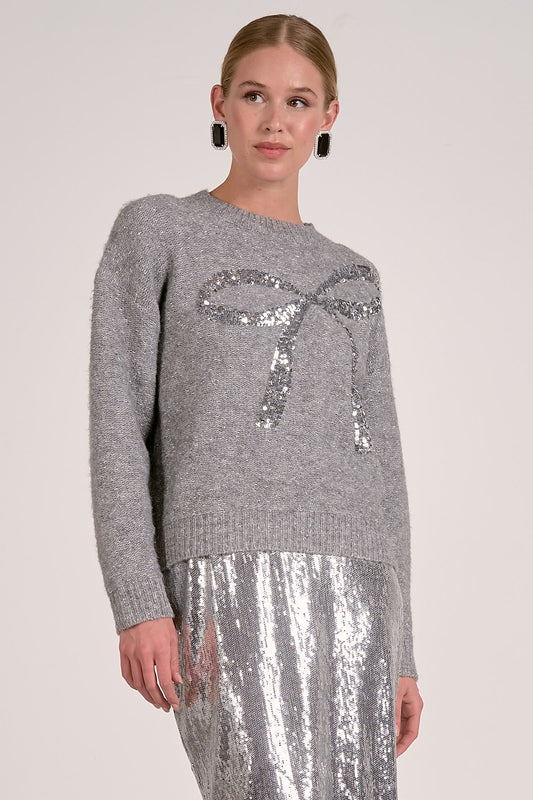 Elan Silver Bow Sweater