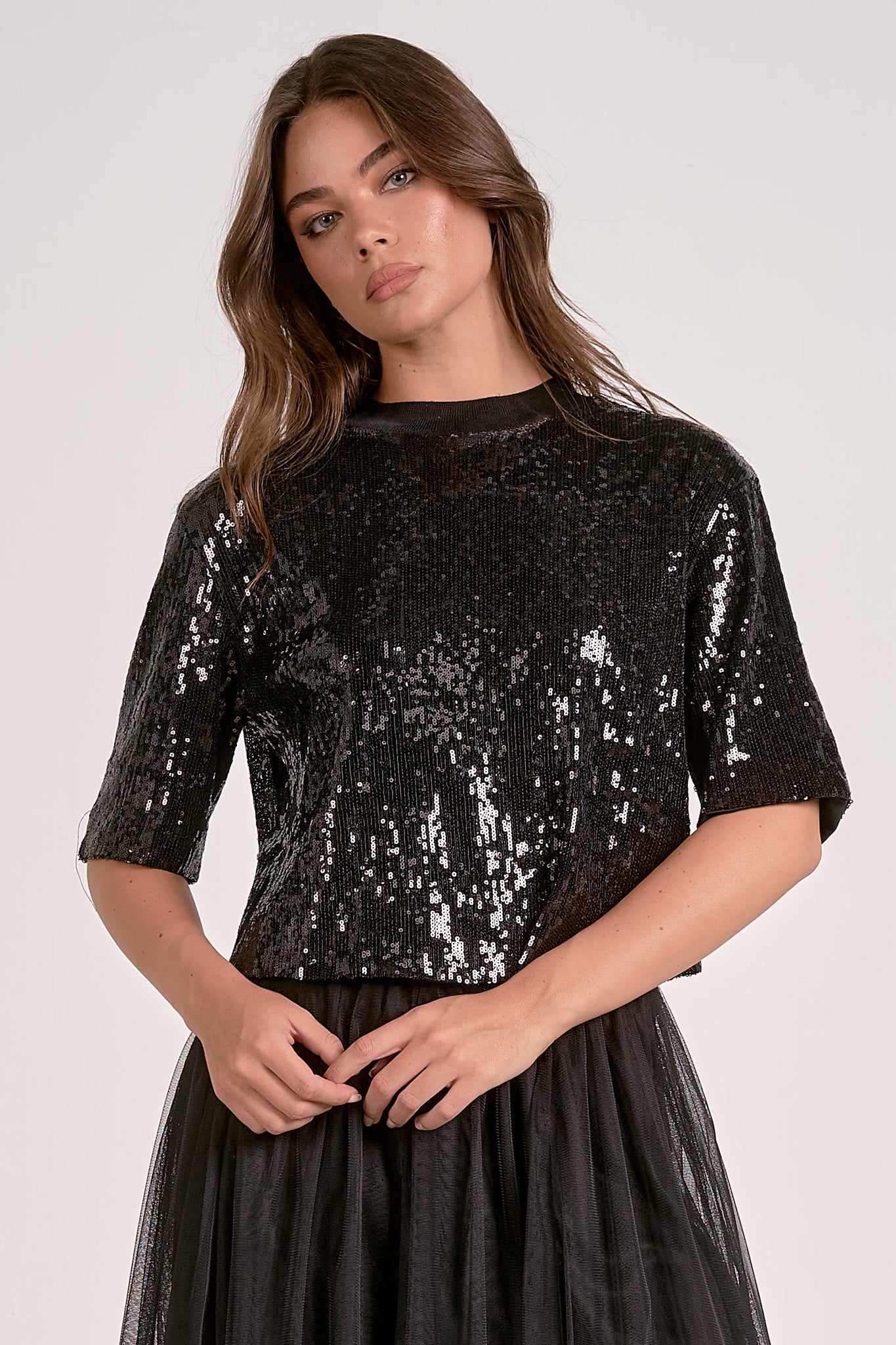 Sequin Top - Black
