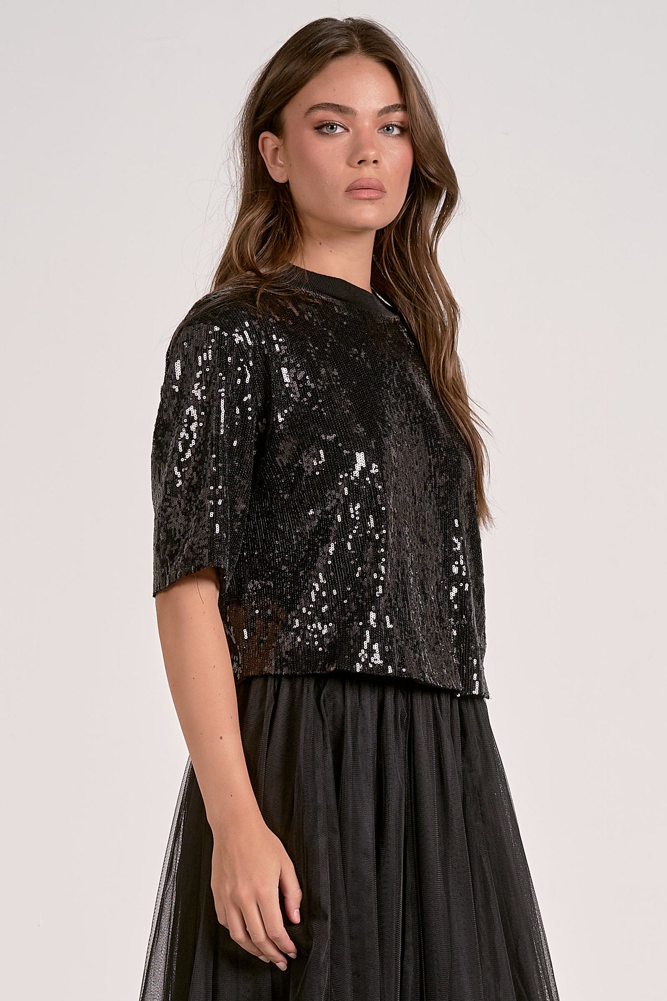 Sequin Top - Black