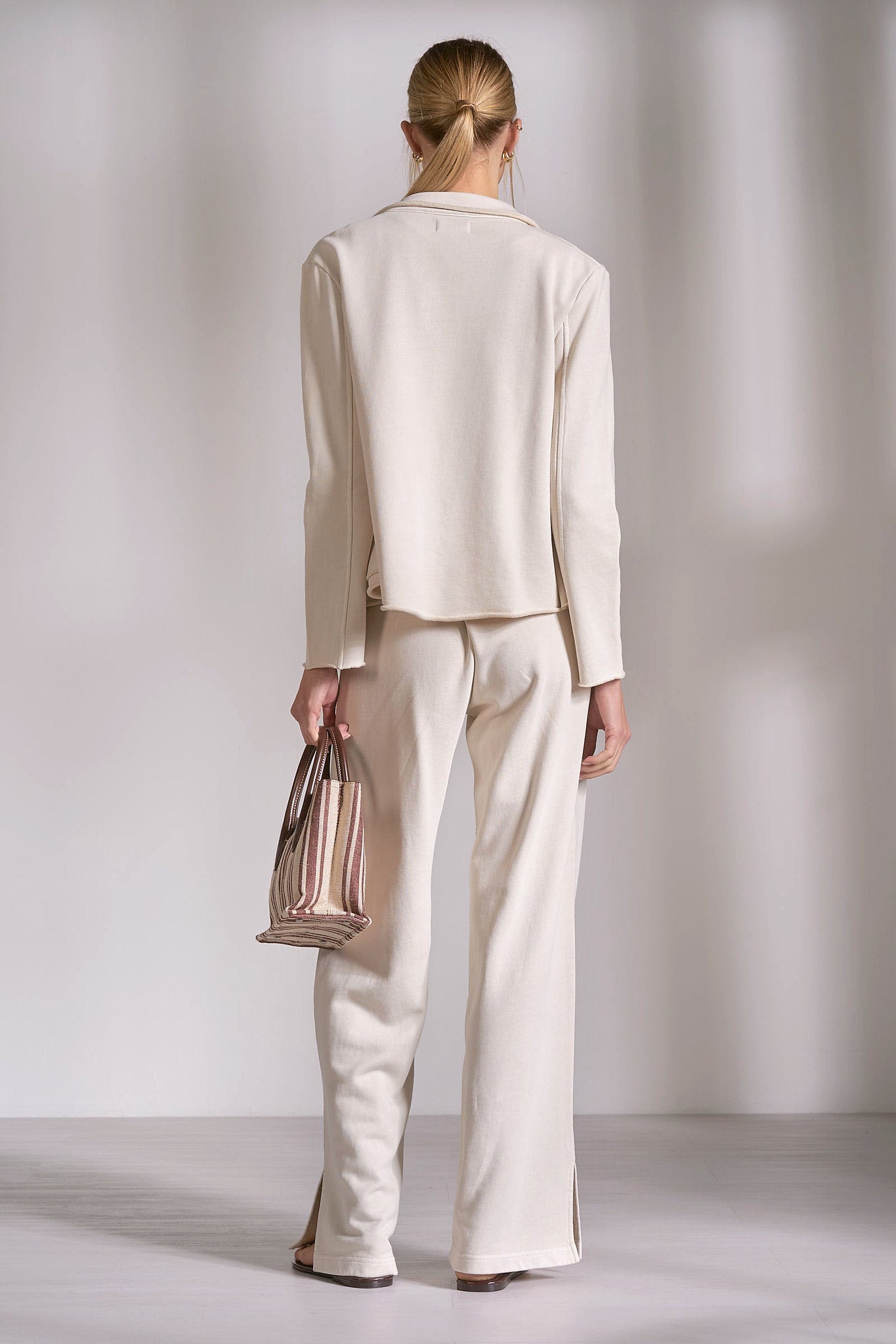 Double Breasted Knit Blazer