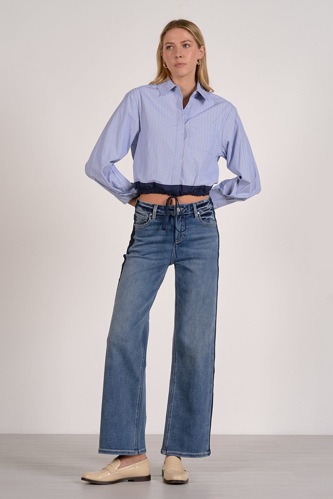 Tie Waist Button Down Top