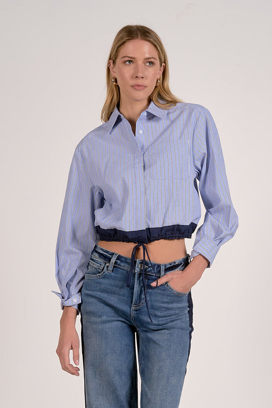 Tie Waist Button Down Top