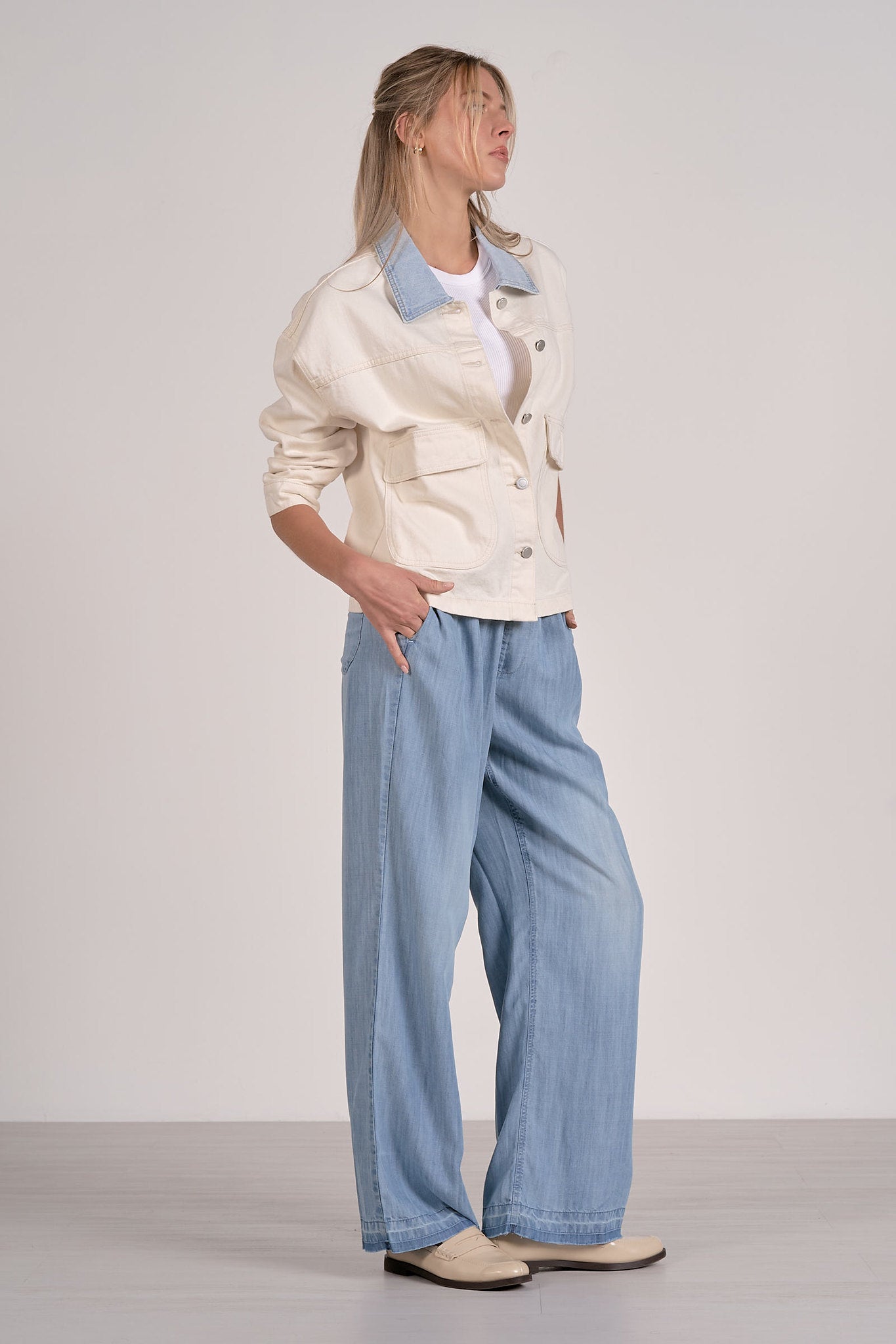 Front Pocket Denim Jacket