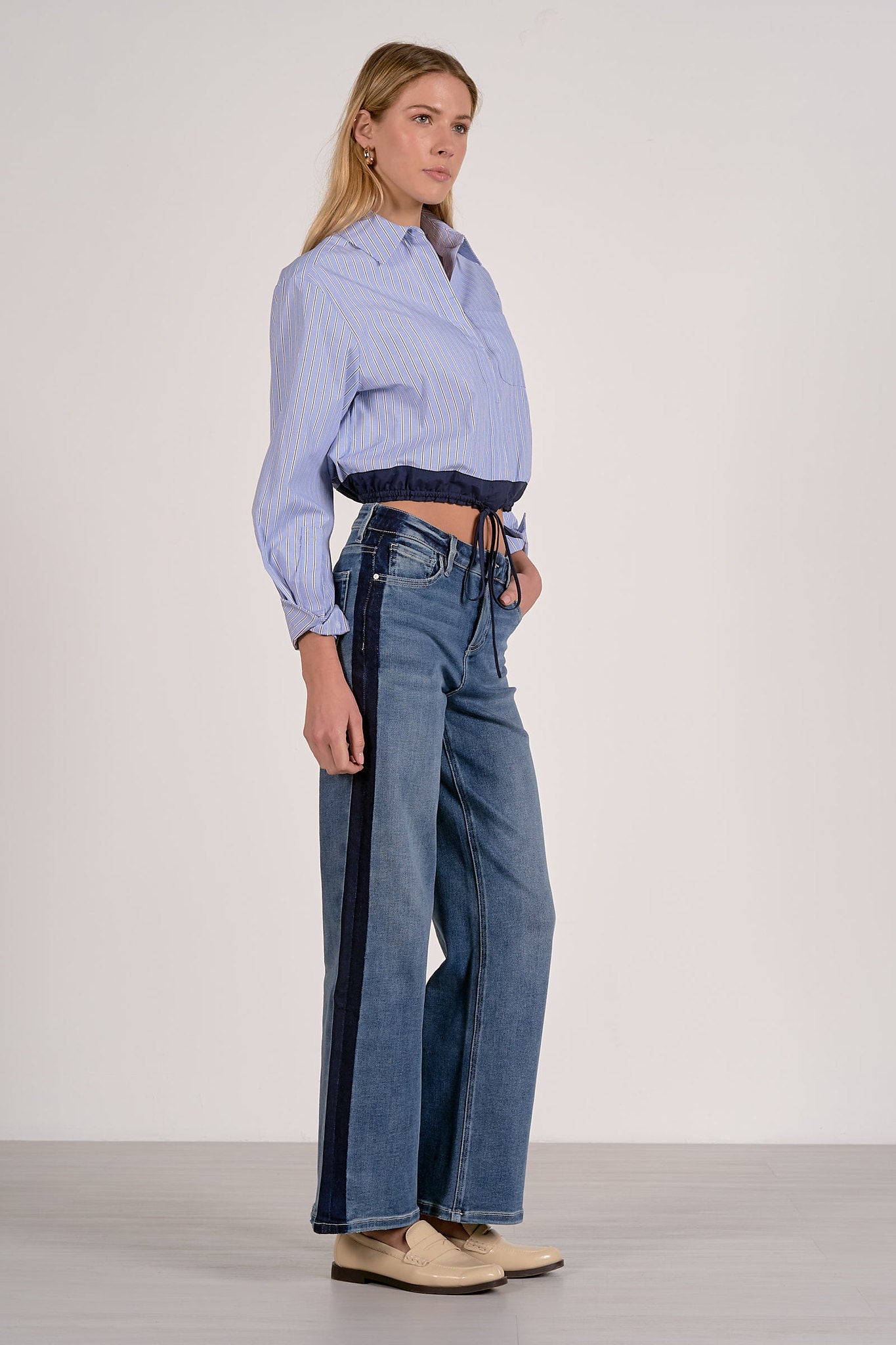 Tie Waist Button Down Top