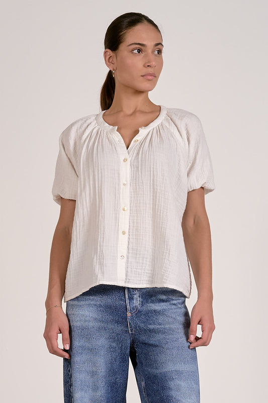 Short Sleeve V-Neck Top