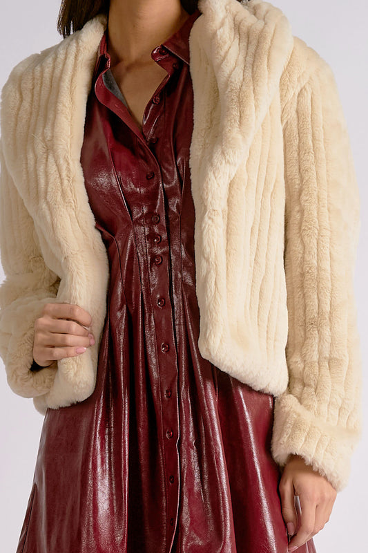 Big Collar Faux Fur Jacket