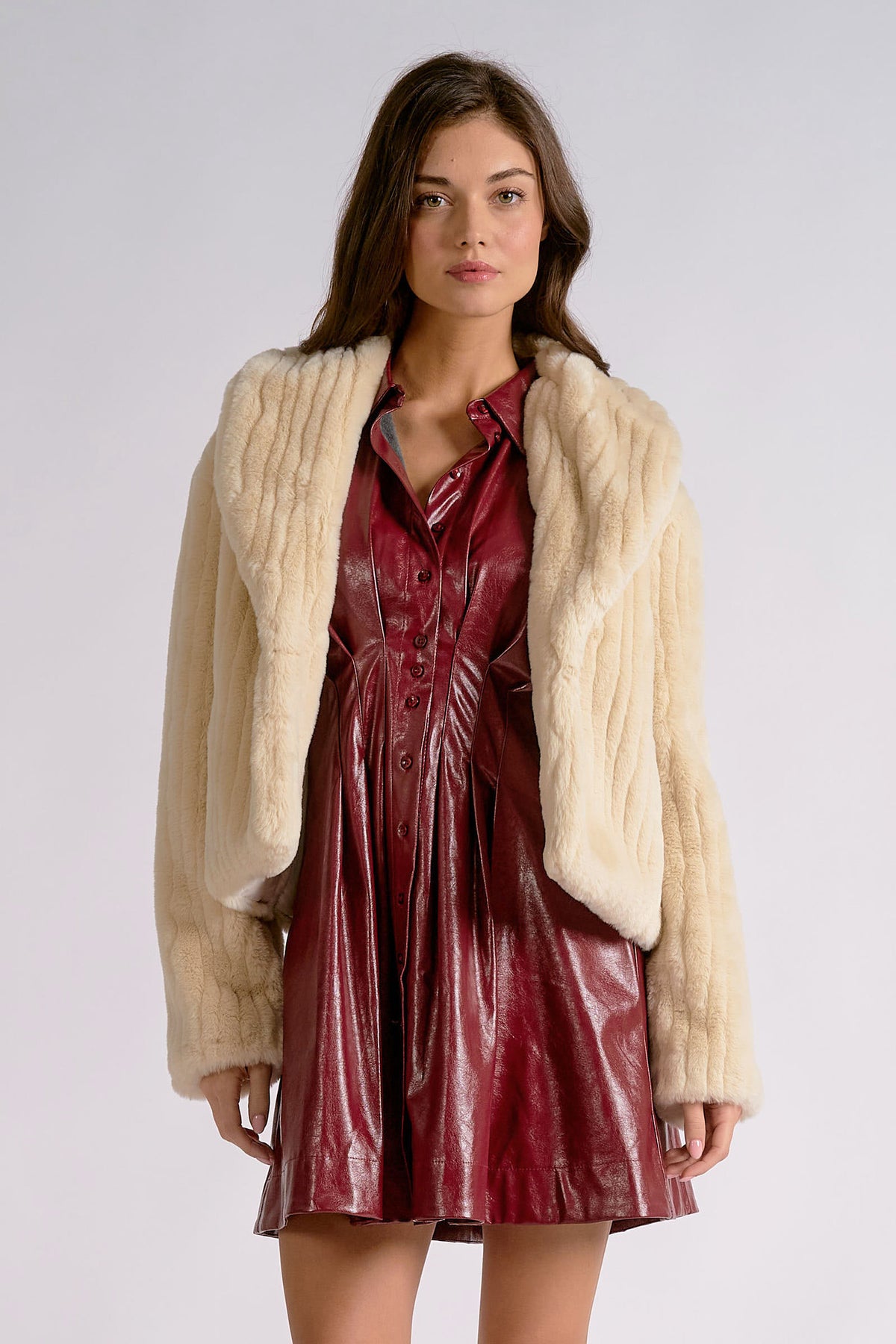 Big Collar Faux Fur Jacket