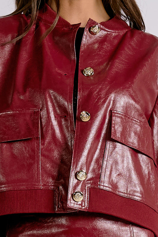 Bomber Jacket - Burgundy