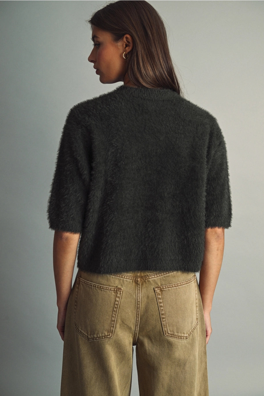 Fluffy Faux Fur Sweater Top